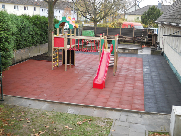 Fallschutz Aussenspiel Bereich mit Mindestraum
