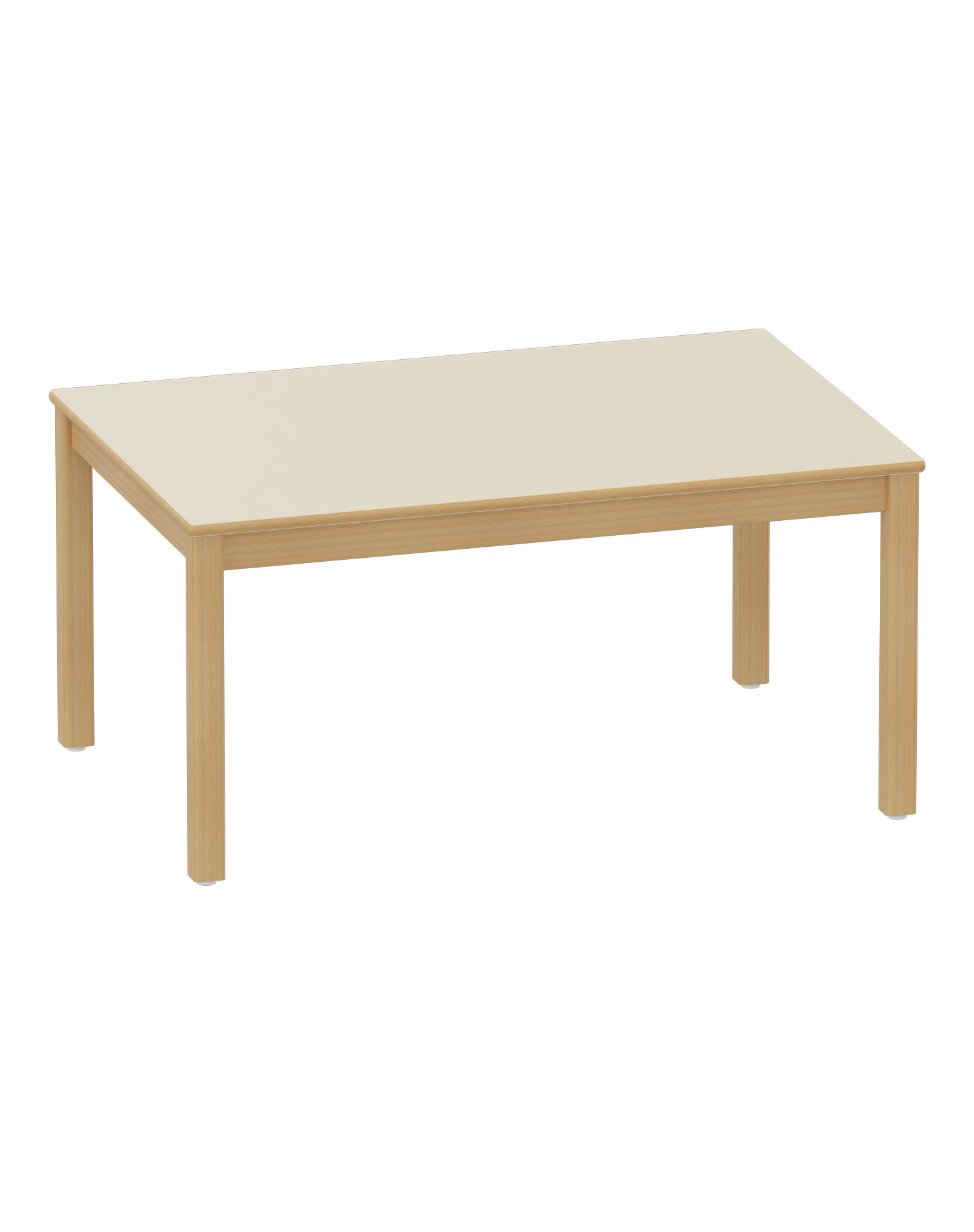 Rechtecktisch 120 x 90 cm HPL-Schichtstoff beige