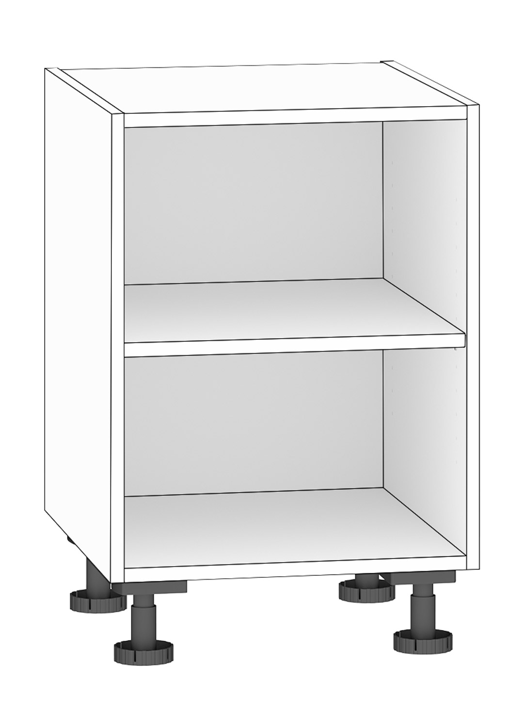 Regal 8, Breite 50 cm, weiß