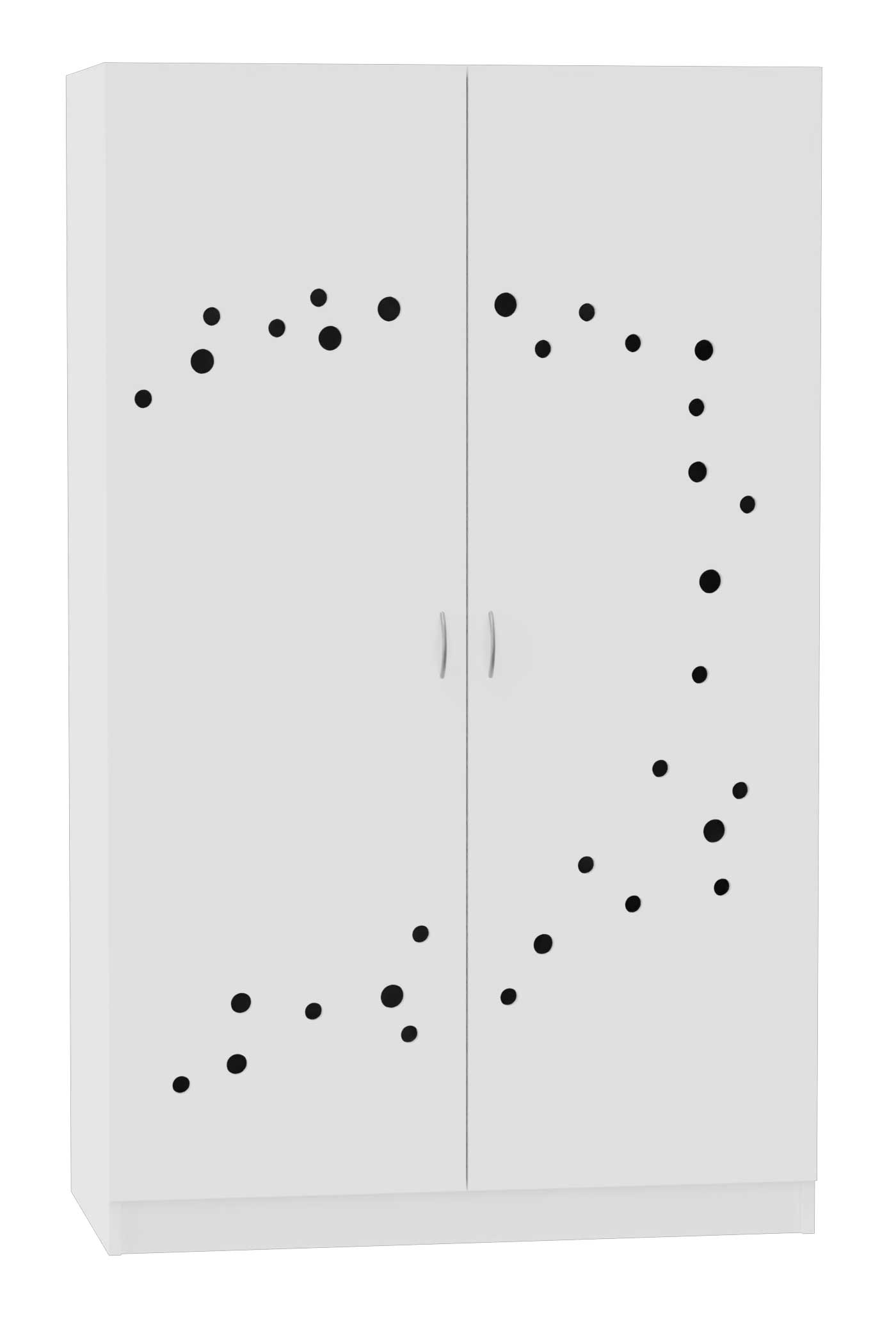 Liegepolster- und Deckenschrank für 8 Polster mit Türen, weiß Dekor