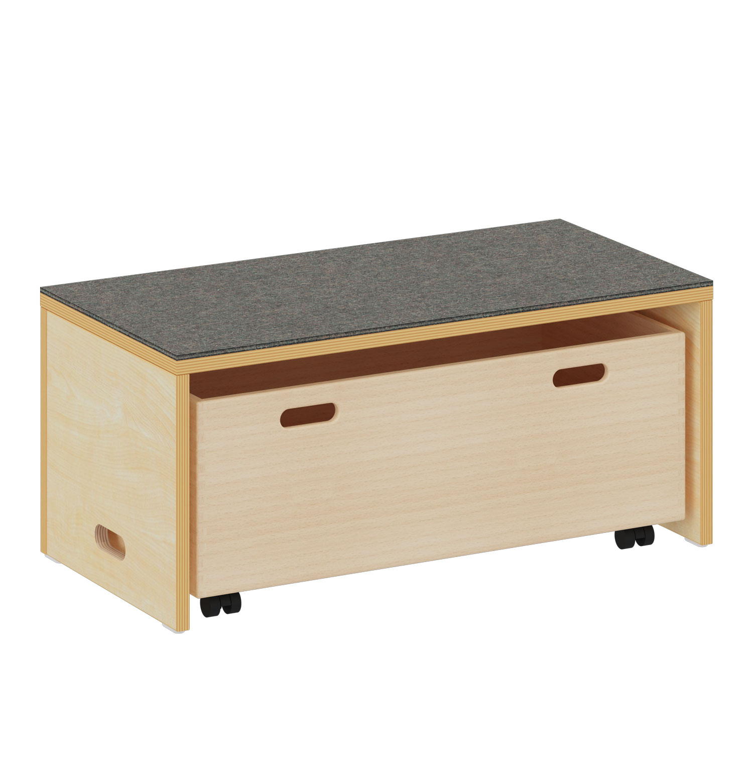 Spielpodest für Rollcontainer grau