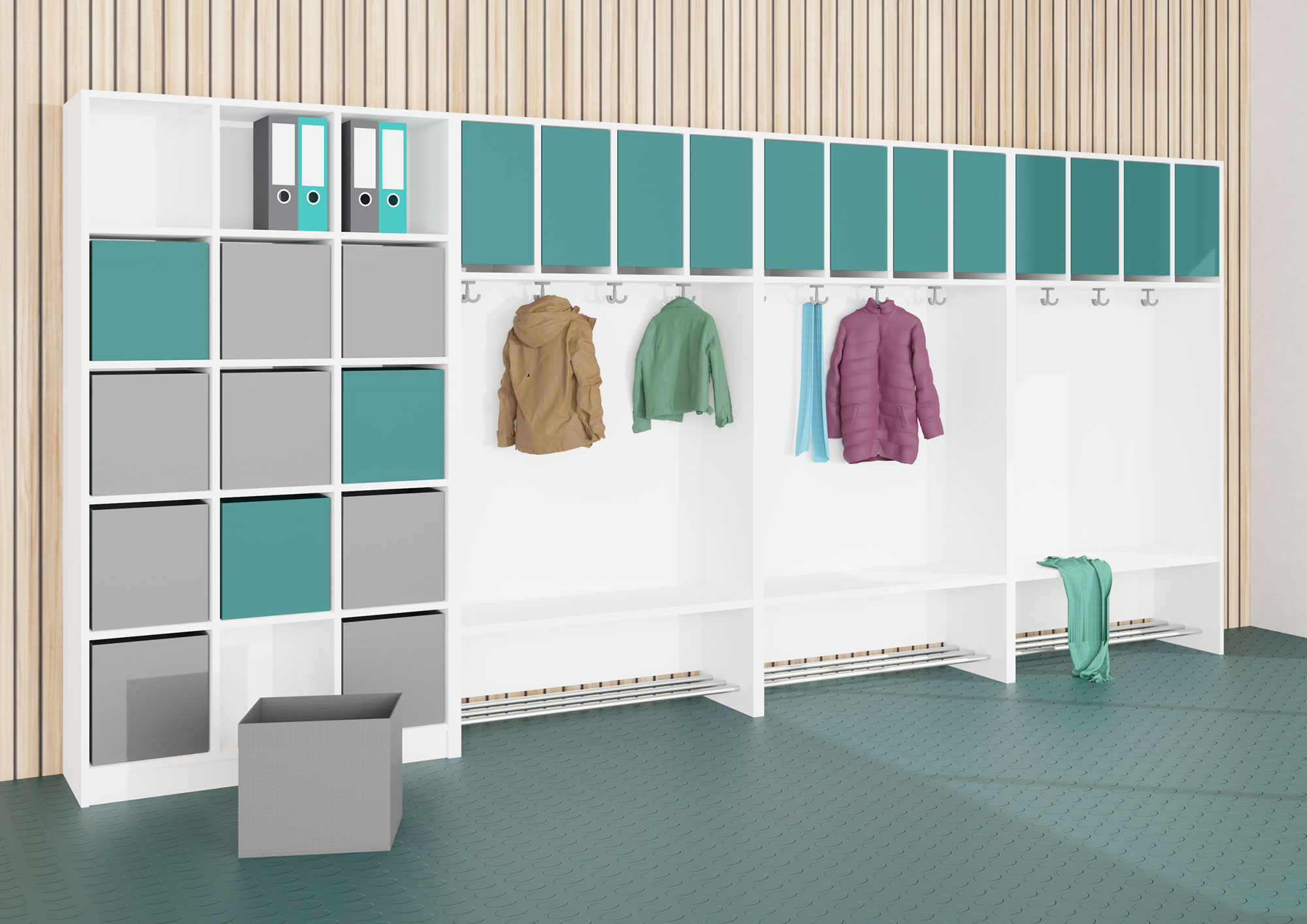 hej Regalgarderobe A mit 22,6 cm Fachbreite Größe 1, 4 Schrankfächer hej Regalgarderobe A mit 22,6 cm Fachbreite Größe 1, 4 Schrankfächer