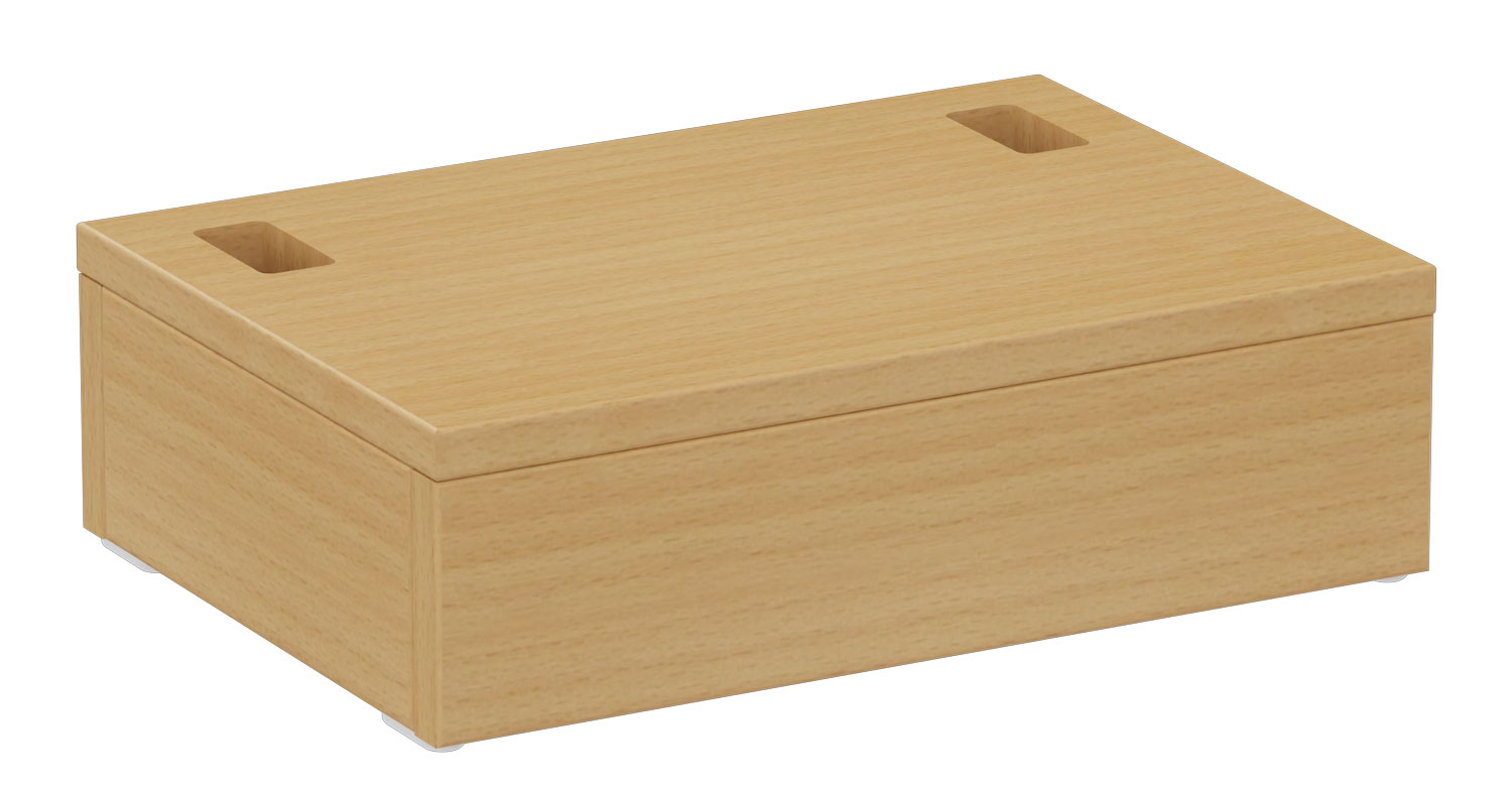 Stuhlpodest für Sit Stühle Buche Dekor für 31 cm Sit, ergibt eine Sitzhöhe von 19 cm.