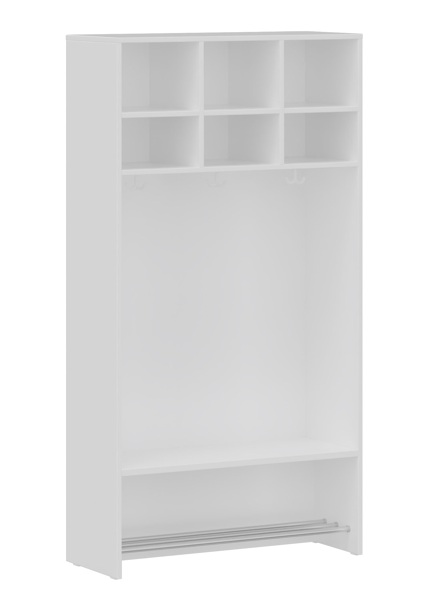 hej Regalgarderobe A mit 30,8 cm Fachbreite Größe 4, 3 Schrankfächer