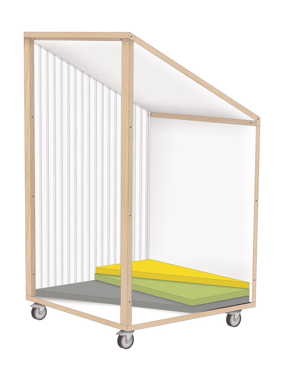 Kleine RaumHäuser Haus 2, Rückwand mit Hohlkammerplatte Kleine RaumHäuser Haus 2, Rückwand mit Hohlkammerplatte