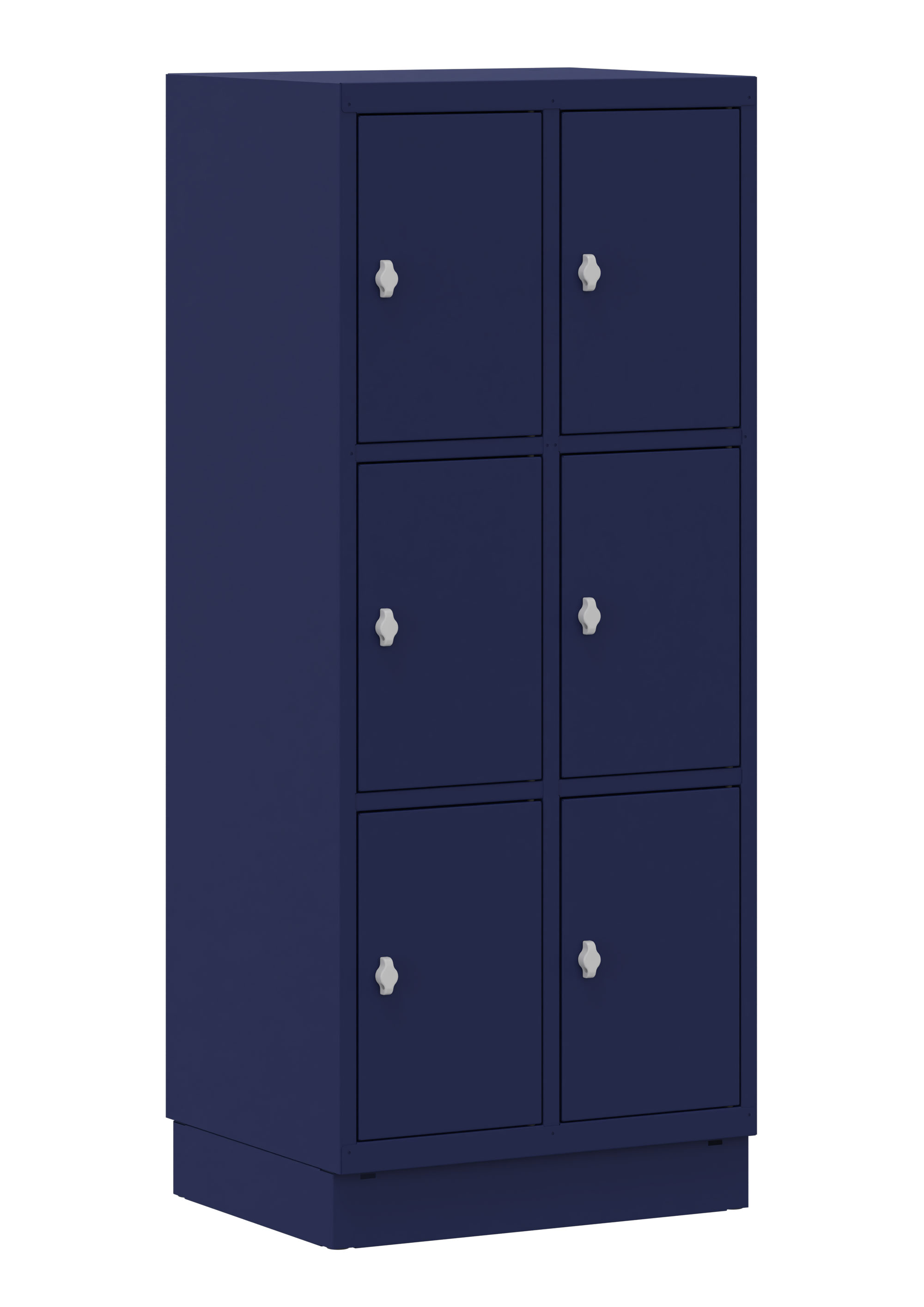 Fächerschrank 2x3 Fächer dunkelblau