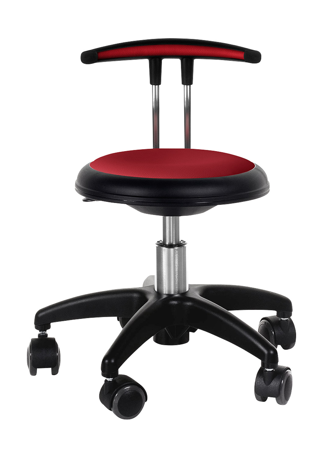 Rollhocker mit Rückenlehne