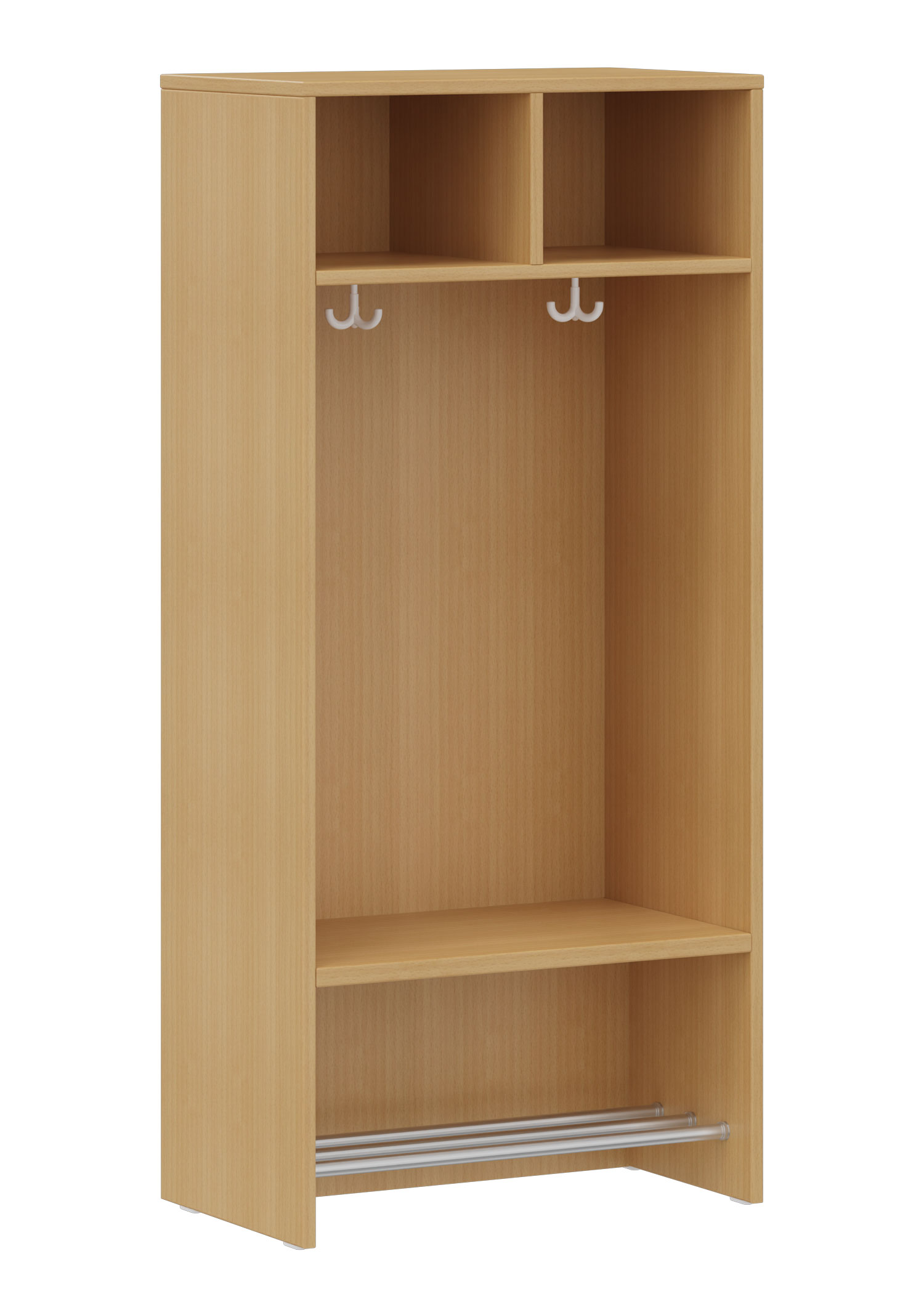 hej Regalgarderobe A mit 30,8 cm Fachbreite Größe 3, 2 Schrankfächer