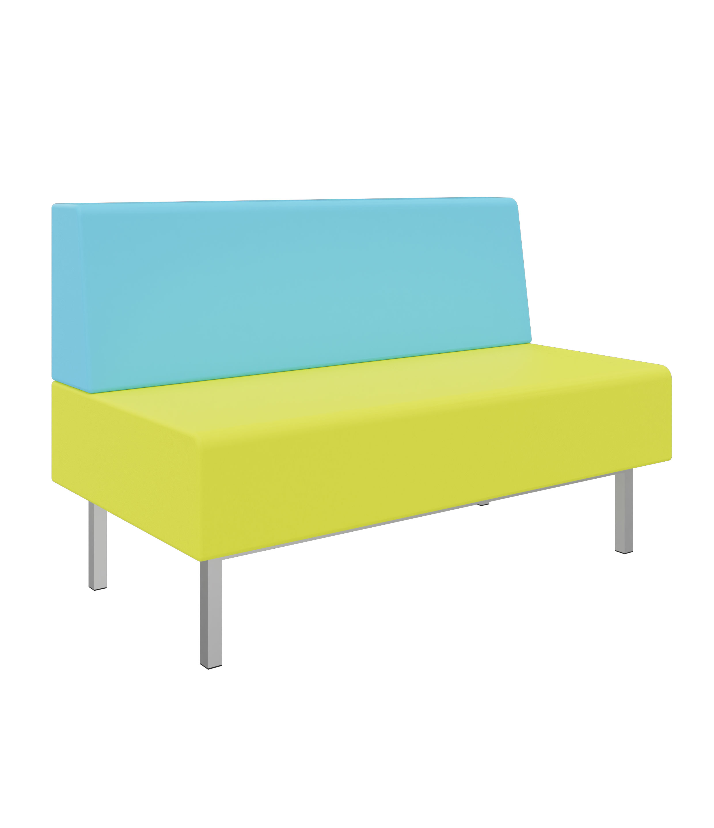 Litti Bank 2-Sitzer SOFTSKIN hellgrün / eisblau