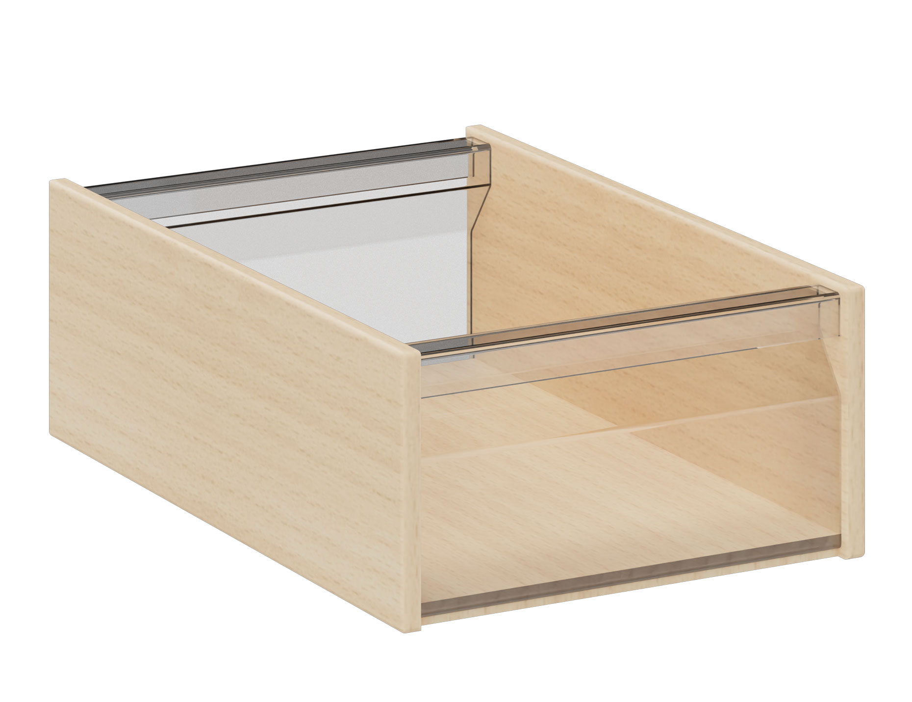 Materialkasten flach, Höhe 12 cm, mit Acrylglasfüllung in Ahorn Optik Materialkasten flach, Höhe 12 cm, mit Acrylglasfüllung in Ahorn Optik