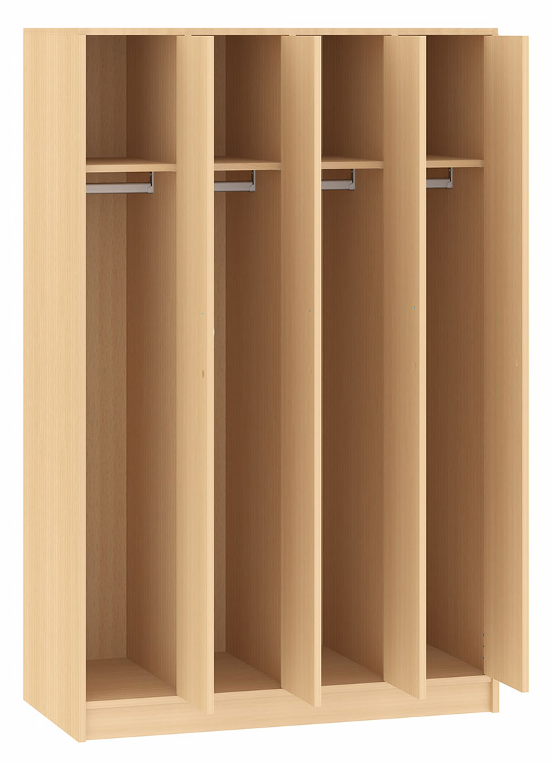 Garderobenschrank mit 4 Türen, Breite 120 cm
