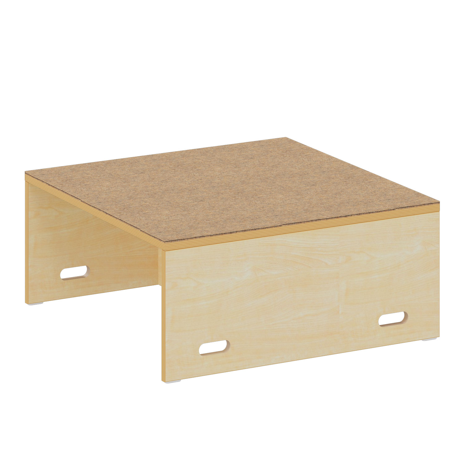 Spielpodest 2 Seiten offen beige