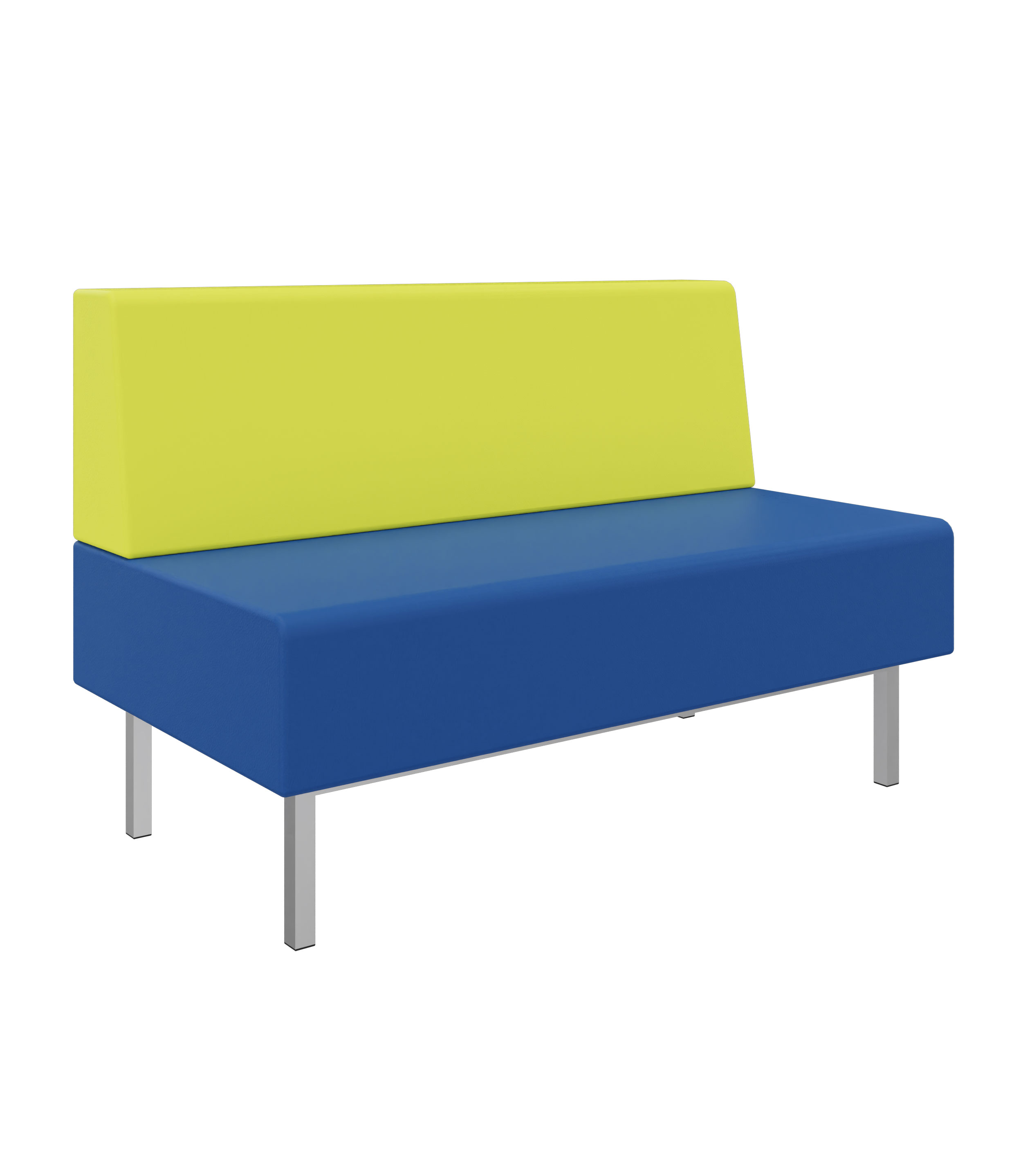 Litti Bank 2-Sitzer SOFTSKIN royalblau / hellgrün