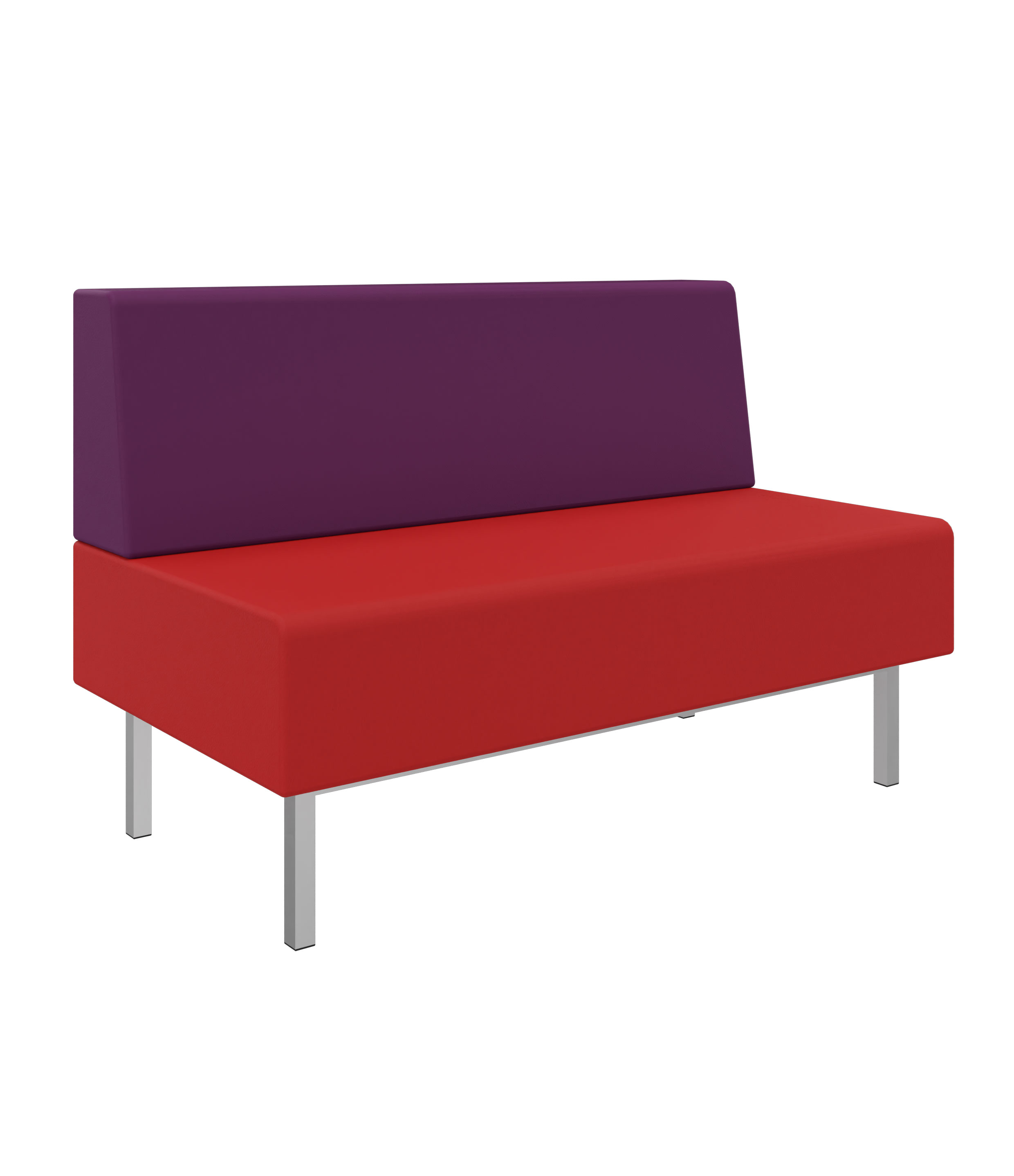 Litti Bank 2-Sitzer SOFTSKIN rot / lila