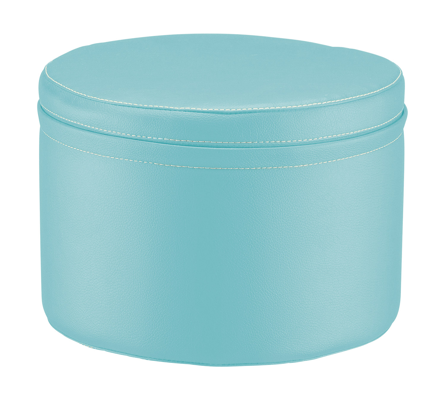 Polsterhocker rund Krippe Softskin eisblau