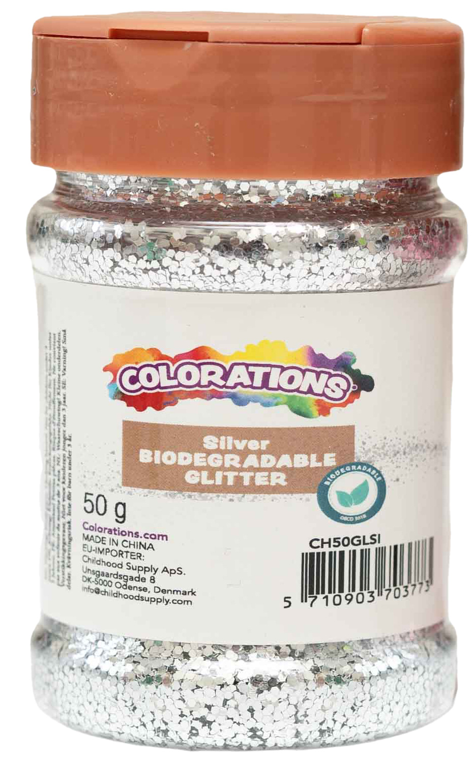 Glitter, biologisch abbaubar silber