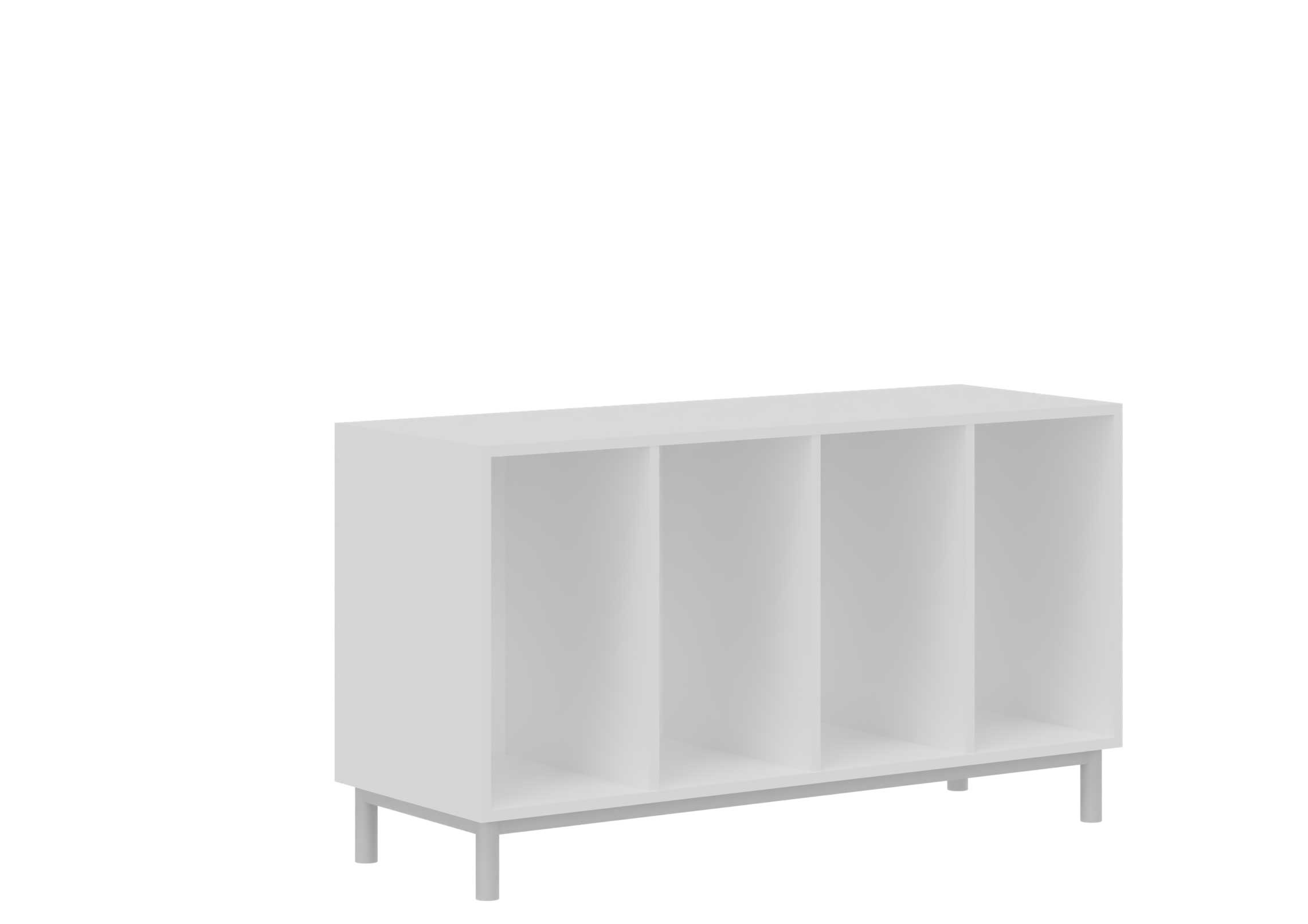 Regal für Kunststoffkästen mit Beinen, Breite 139 cm