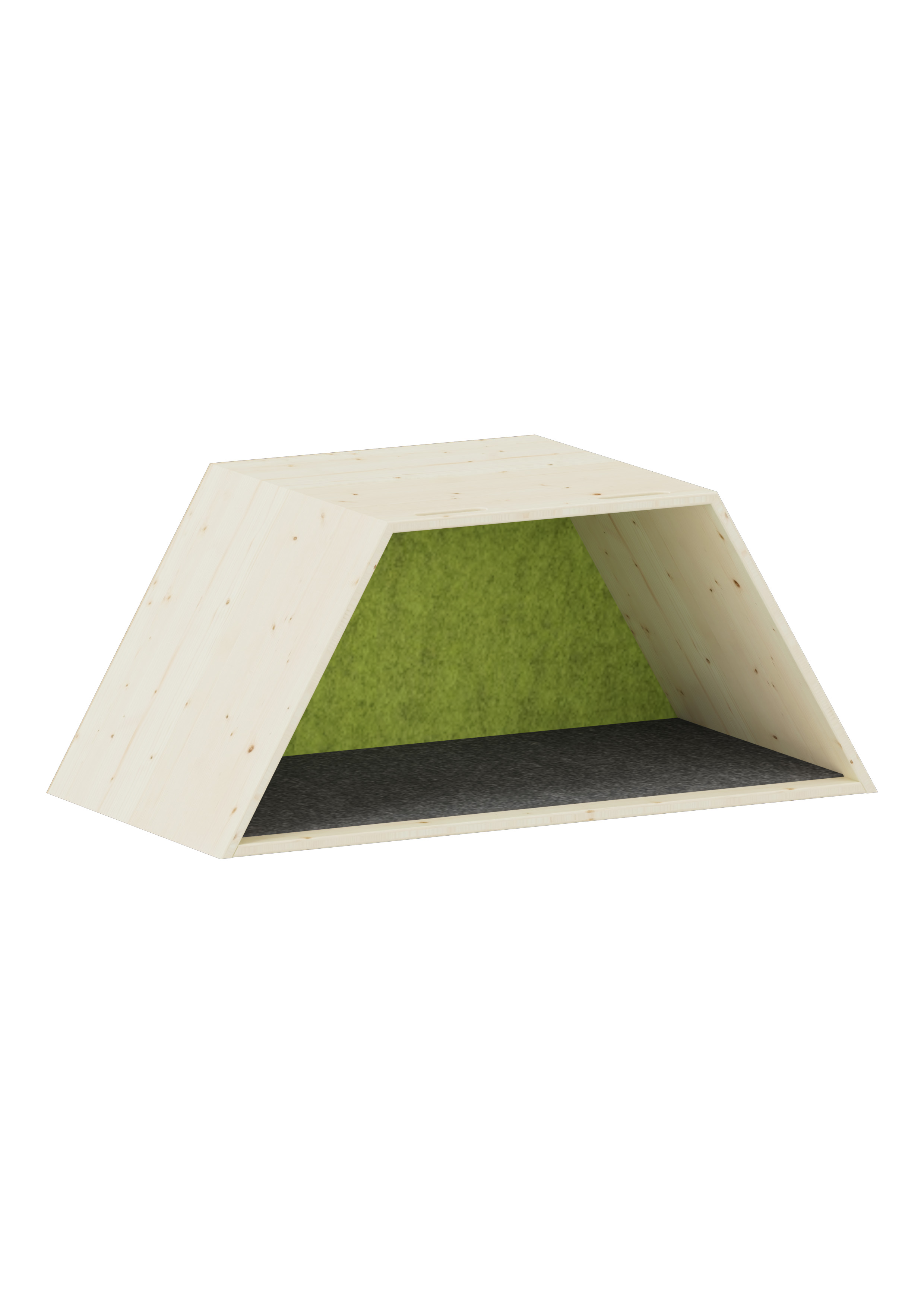 Lernwabe® Flip Halbe Wabe Größe M, Boden grau, Rückwand hellgrün Lernwabe® Flip Halbe Wabe Größe M, Boden grau, Rückwand hellgrün