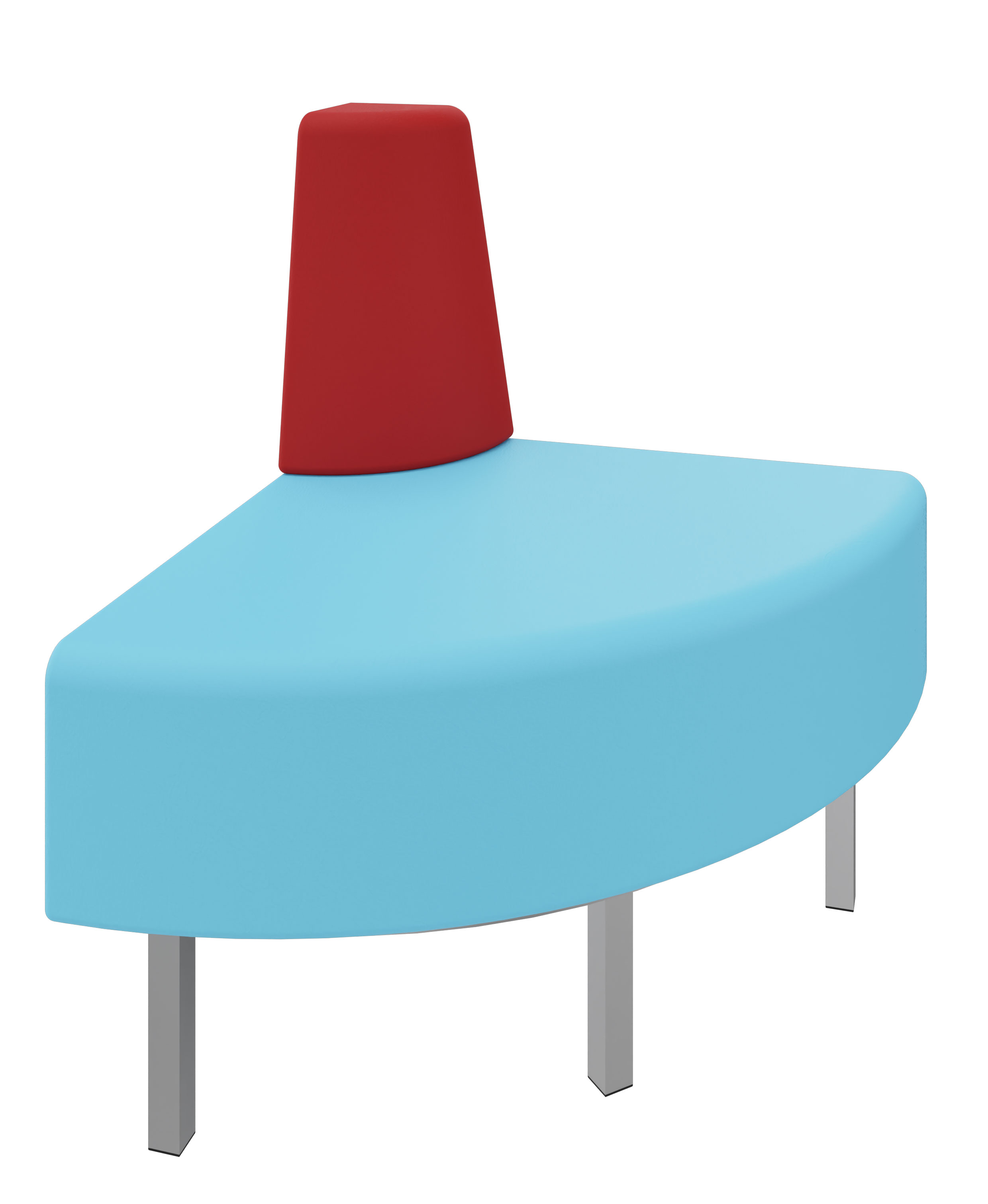 Litti Außeneckelement SOFTSKIN eisblau / rot
