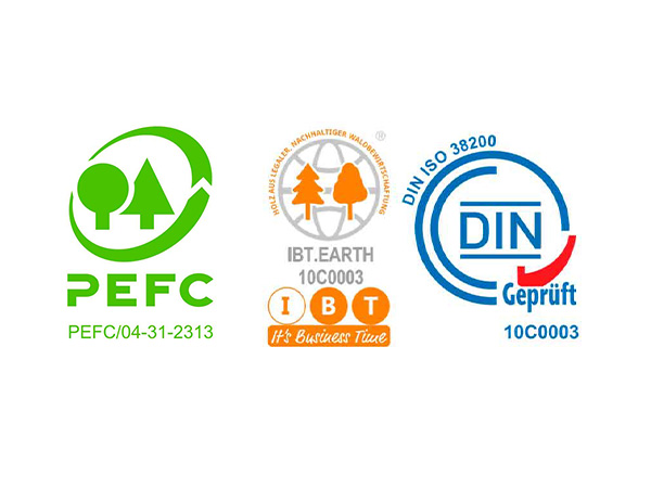 PEFC & ibt Earth Zertifikat Dusyma Holz Zertifikate