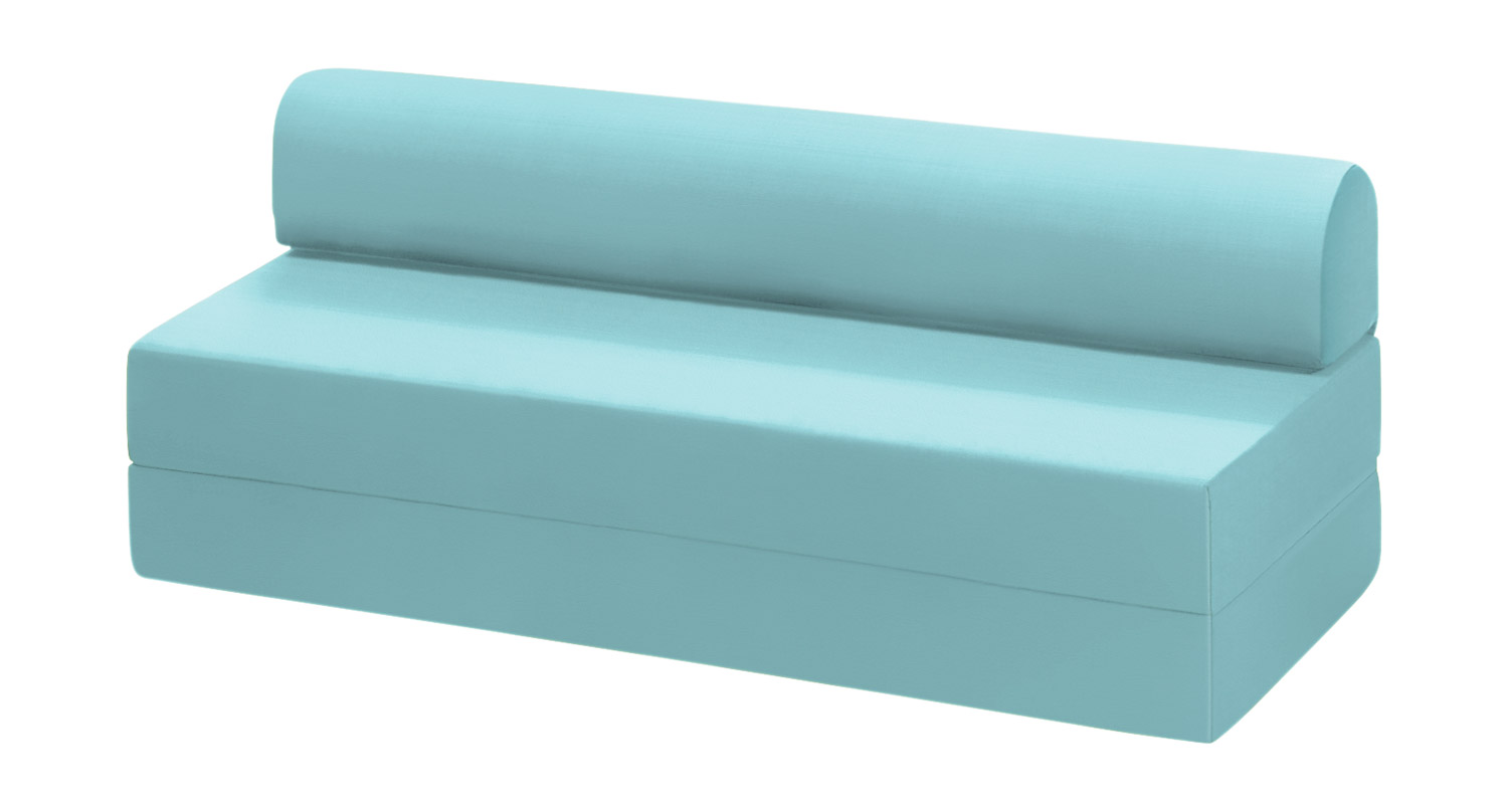 Klapp-Couch Softskin eisblau