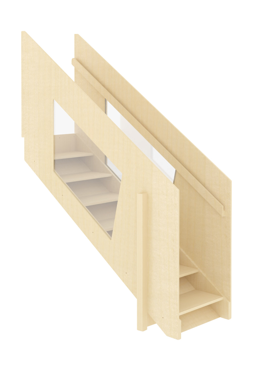 Treppe mit Acrylgasfenster in der Wange für hohe Höhe Treppe mit Acrylgasfenster in der Wange für hohe Höhe