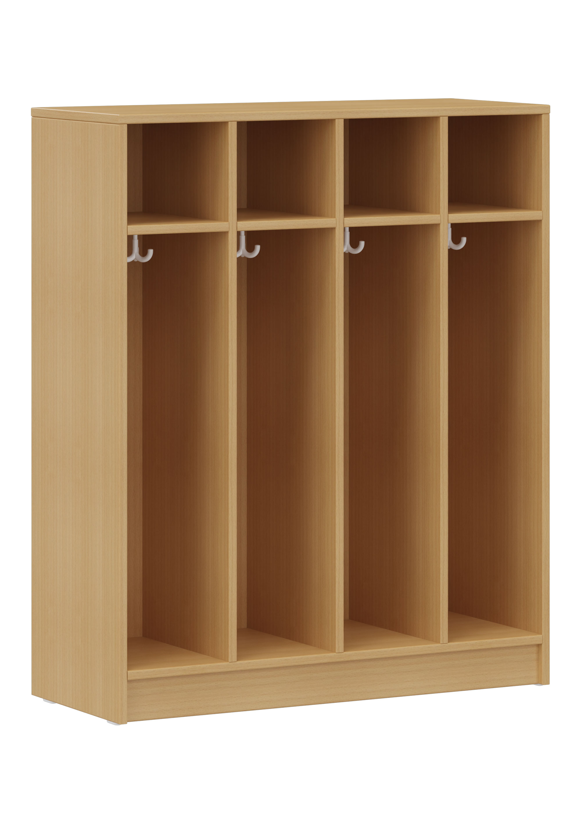 hej Fachgarderobe F mit 22,6 cm Fachbreite Größe 1/3, 4 Fächer