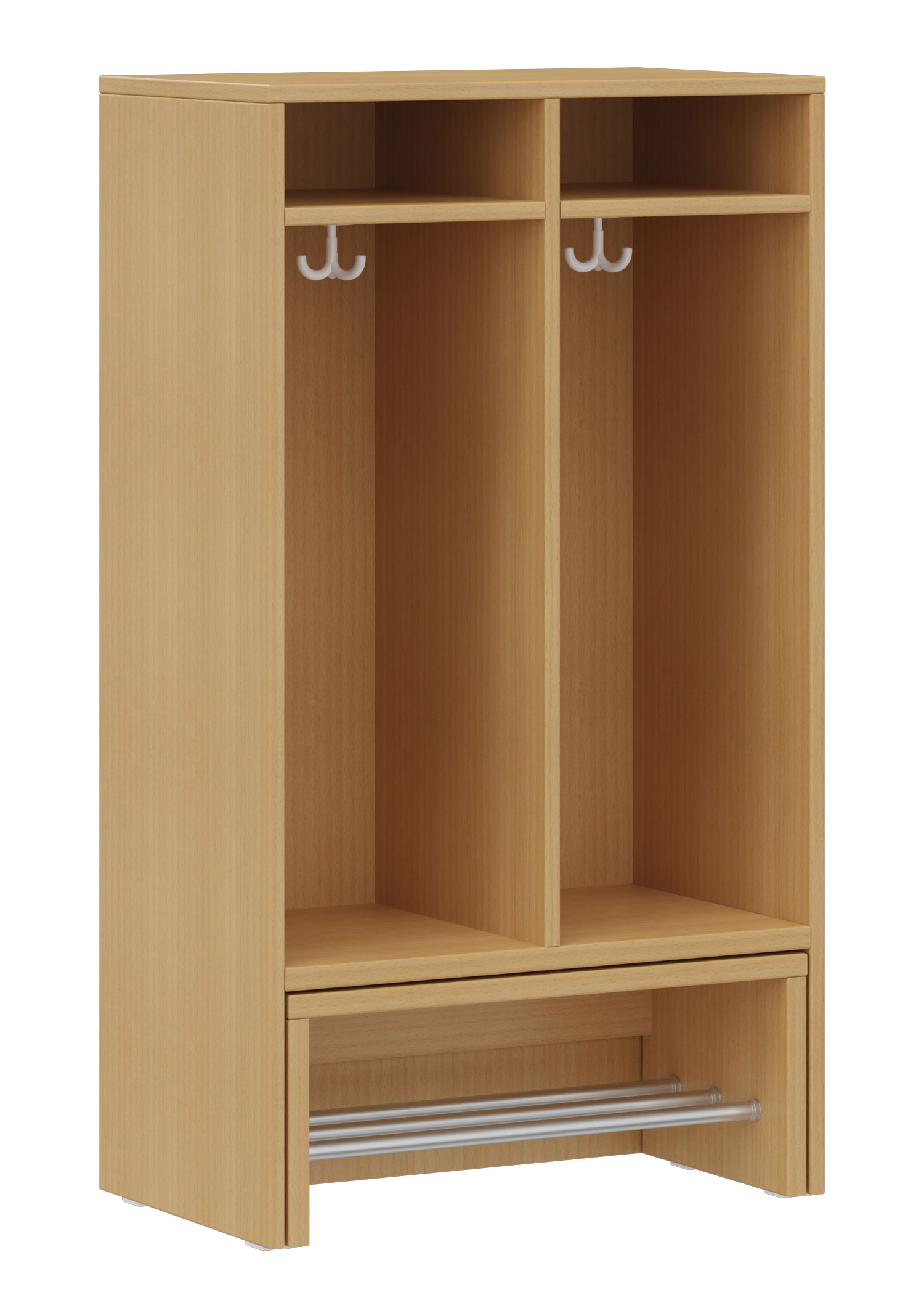 hej Garderobe mit Ausziehbank B mit 30,8 cm Fachbreite Größe 1, 2 Schrankfächer