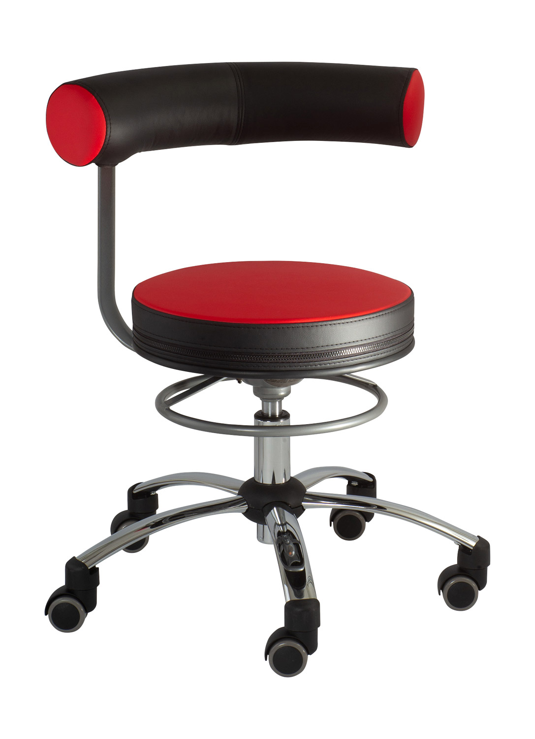 Sanus® Lehne fest Sitzhöhe 46 - 54 cm rot/schwarz