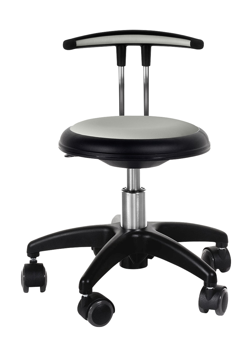 Rollhocker mit Rückenlehne