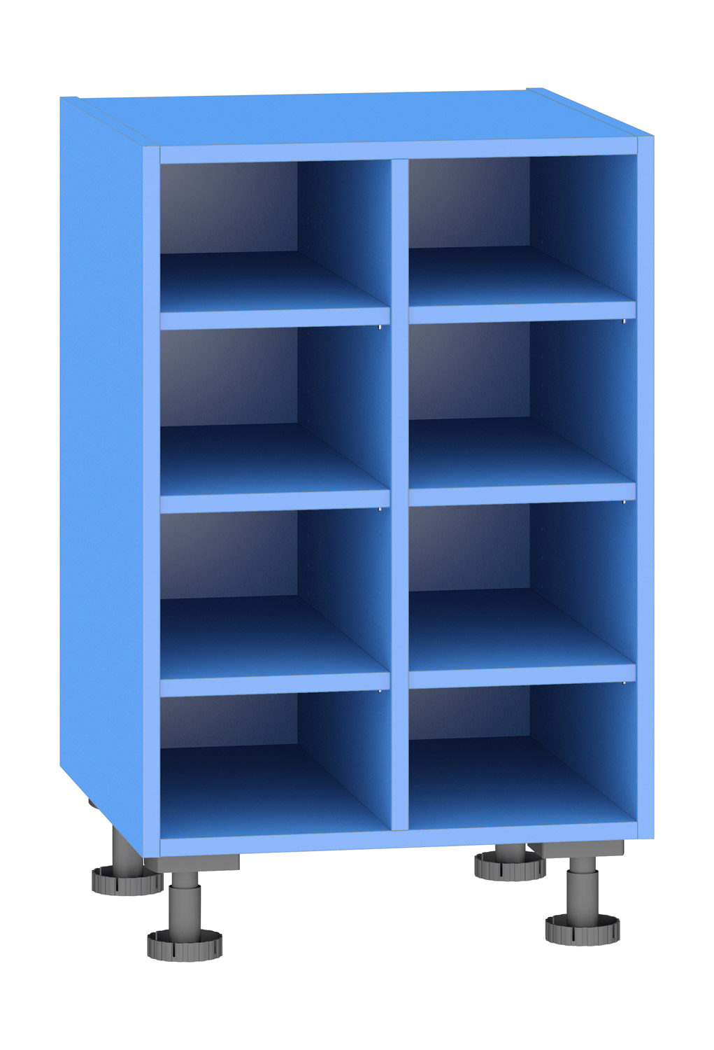 Regal 4 blau