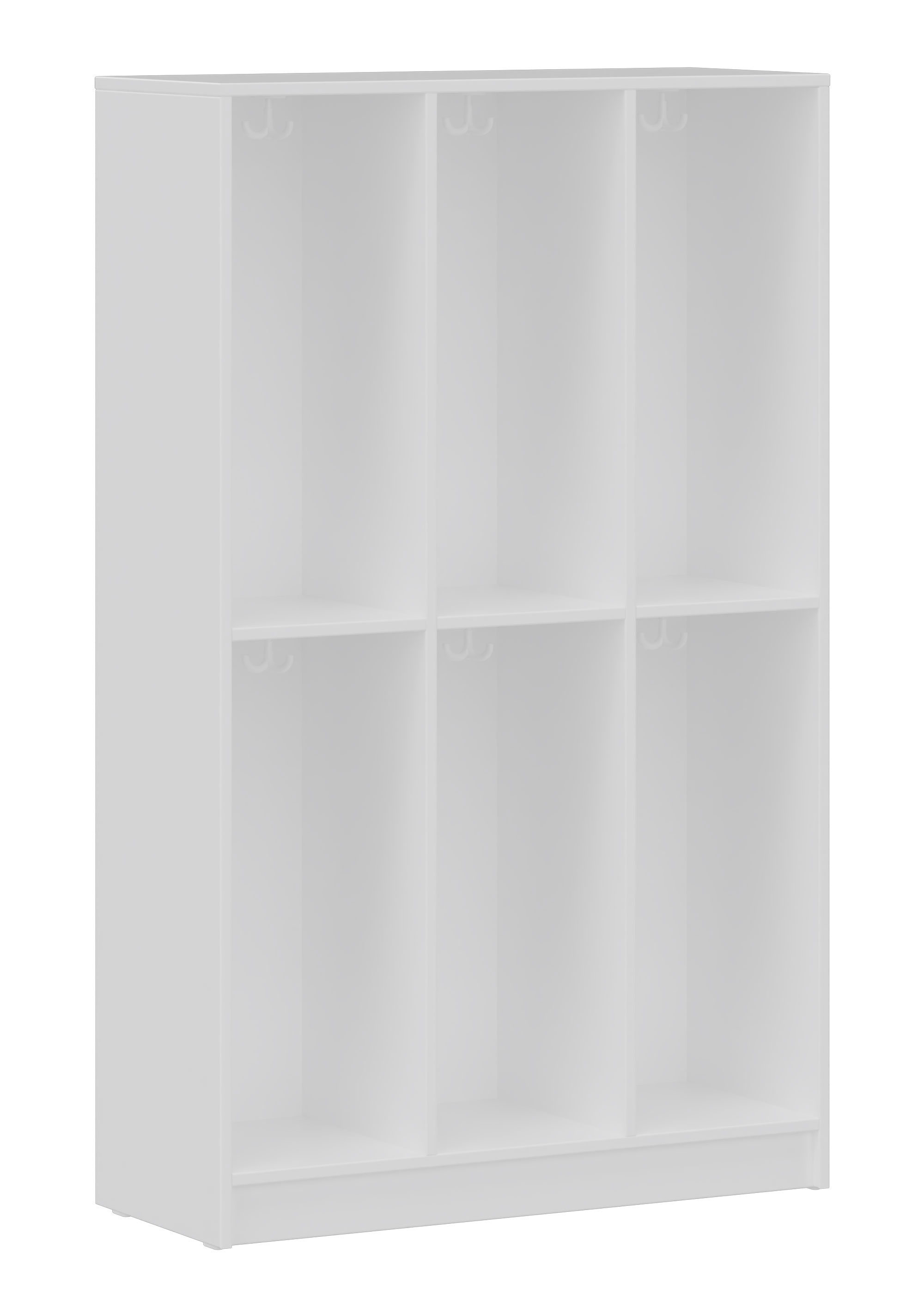 hej Fachgarderobe F mit 30,8 cm Fachbreite Größe 4/5, 6 Fächer