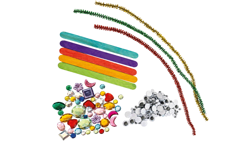 Diese Bastelmaterialen benötigst du für unsere Bastelanleitung "Schmetterling flieg!".
