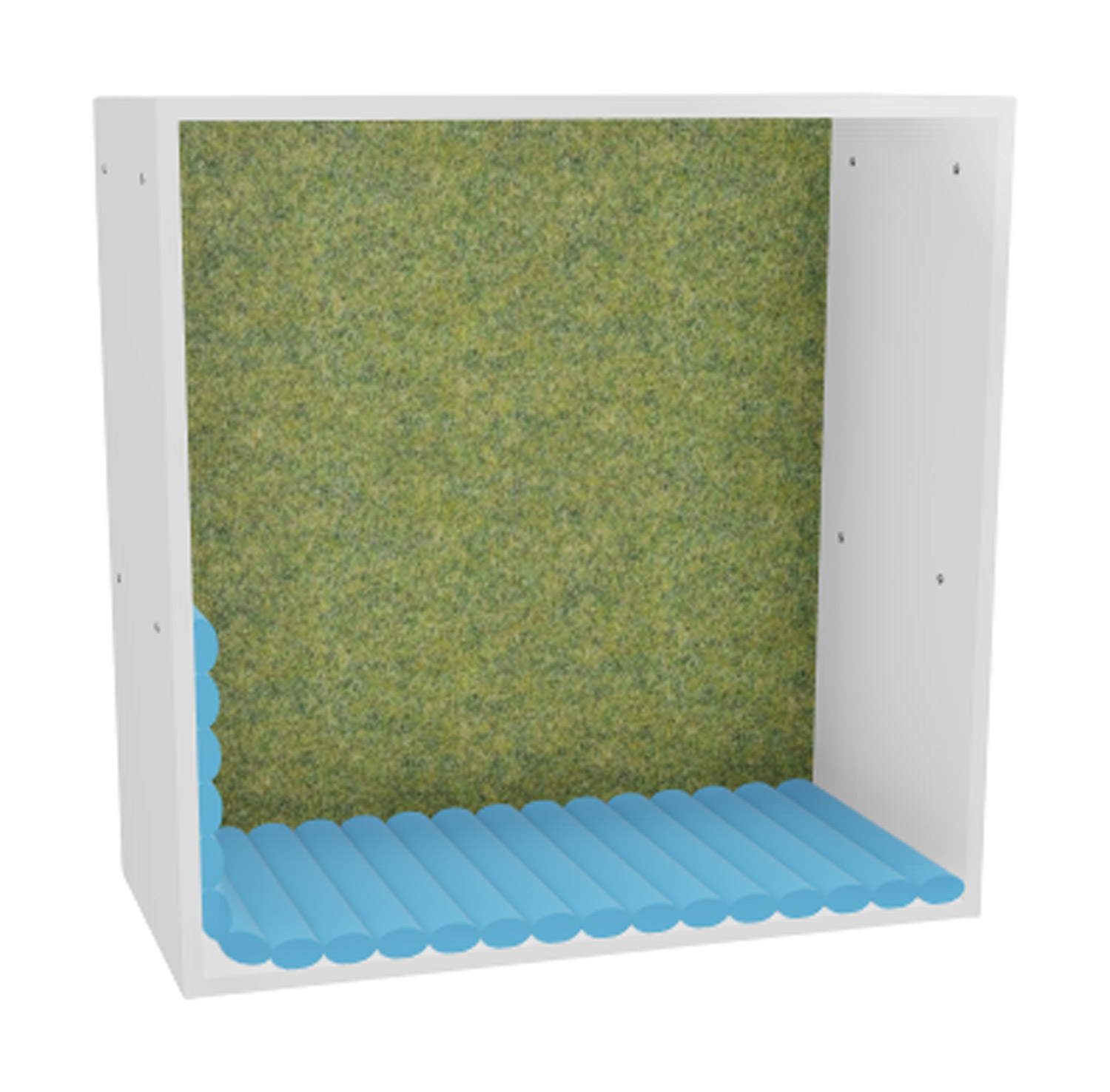 Spielrahmen mit Sonderrückwand innen, Nadelvlies, Breite 80 cm