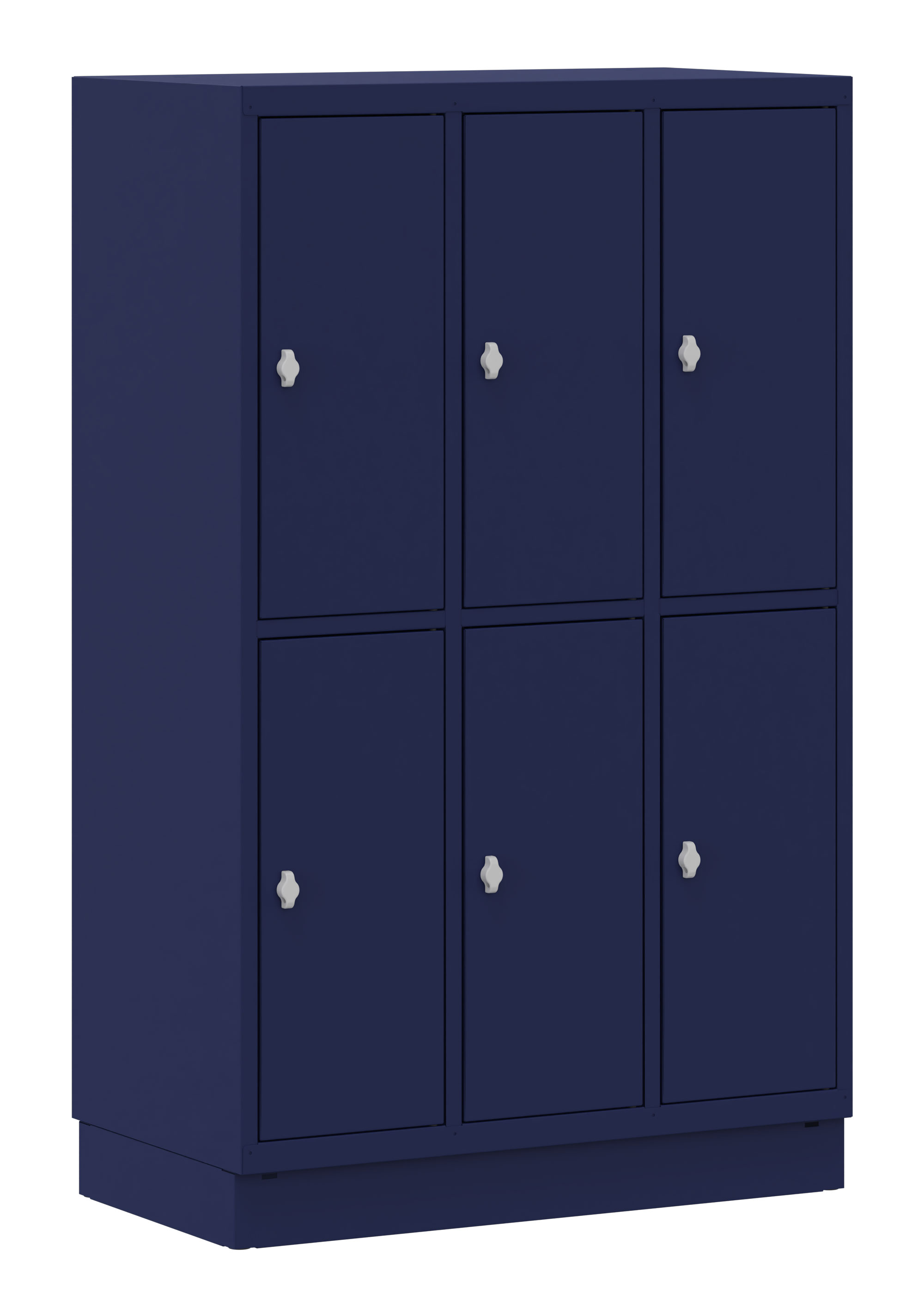 Fächerschrank 3x2 Fächer dunkelblau