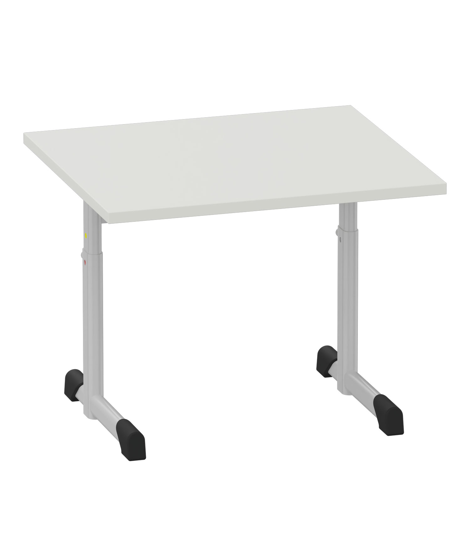 Schuleinzeltisch Basic-T, höhenerstellbar Dekor weiß