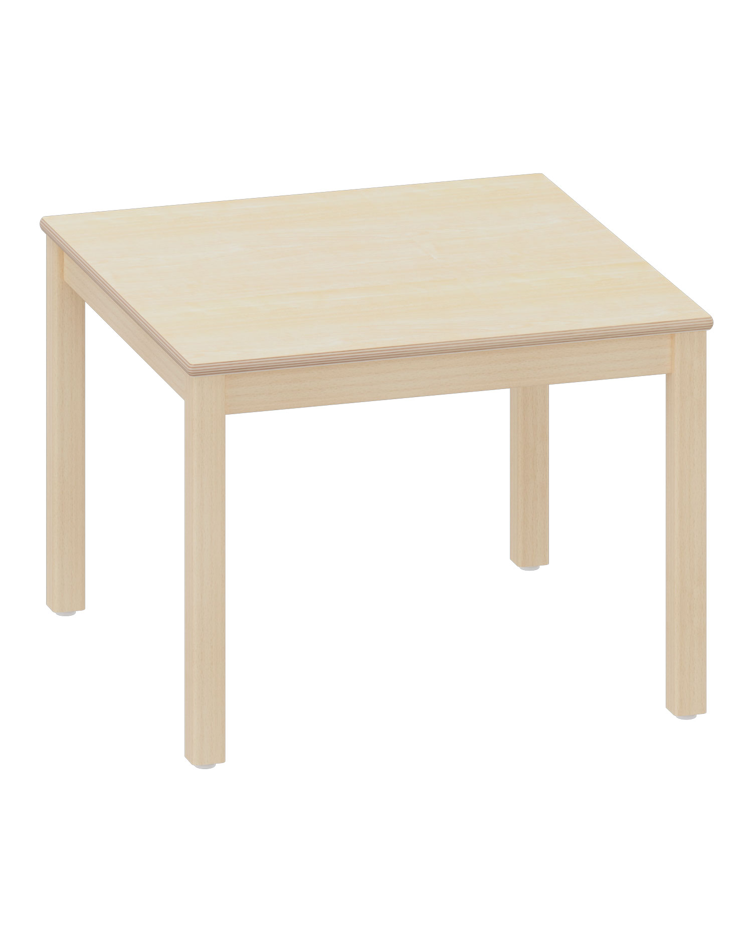 Quadrattisch 90 x 90 cm HPL-Schichtstoff Ahorn Dekor