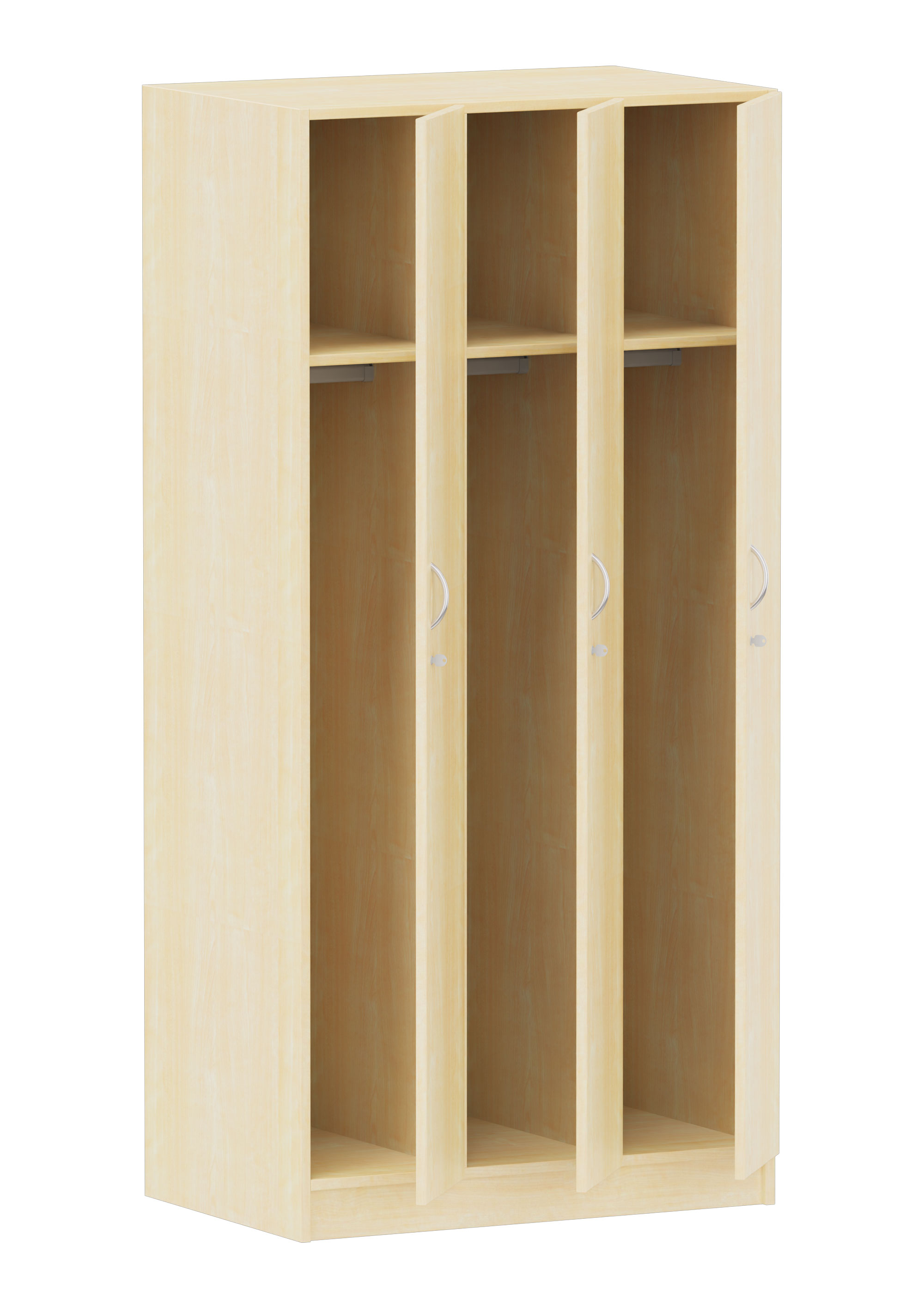 Garderobenschrank mit 3 Türen, Breite 90 cm