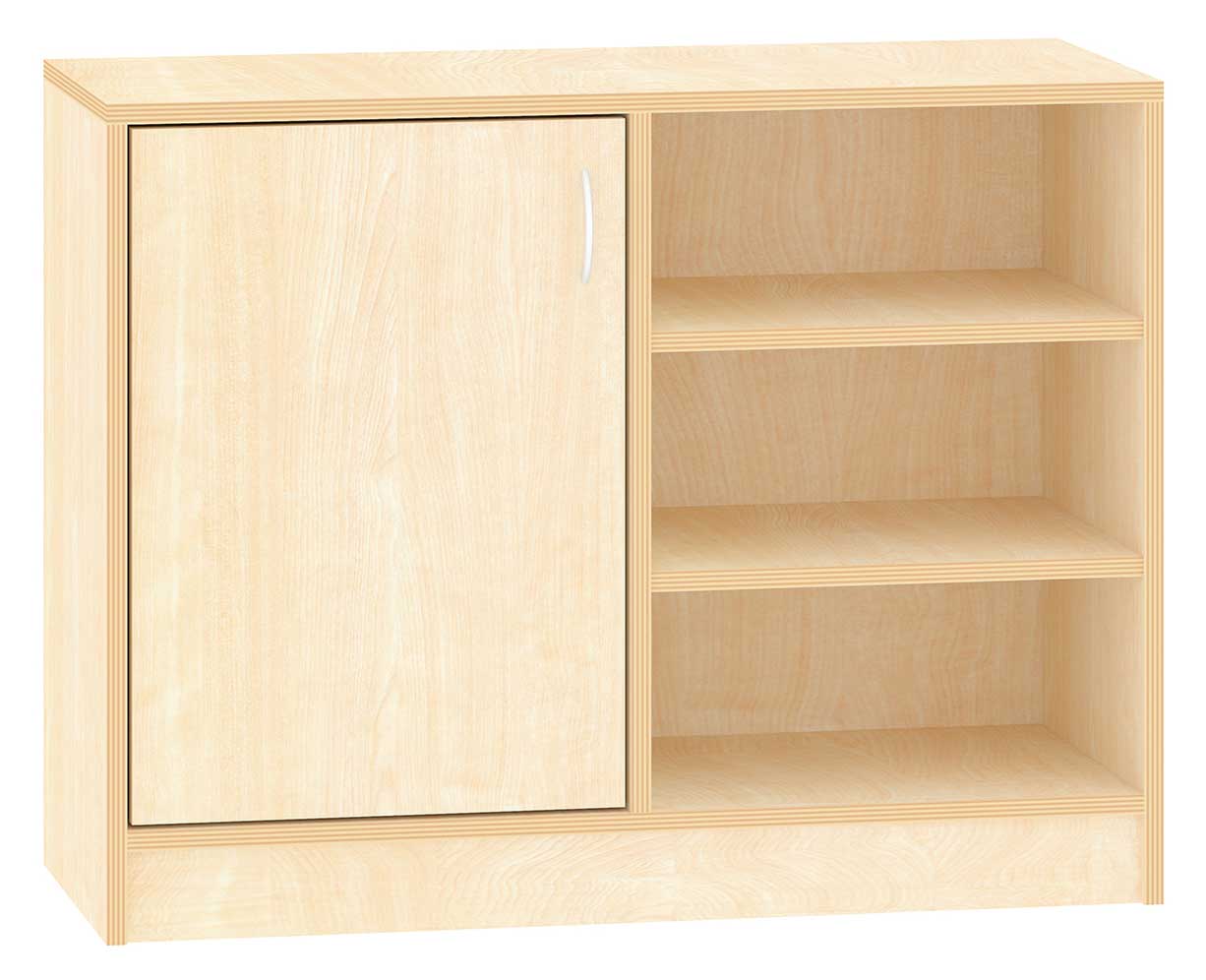 Schrank mit Tür und Regalteil, Breite 100 cm