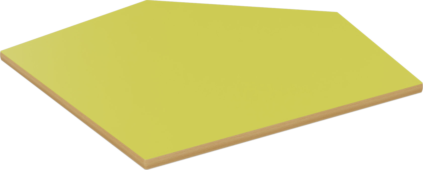 Fünfeck Tischplatte klein hellgrün