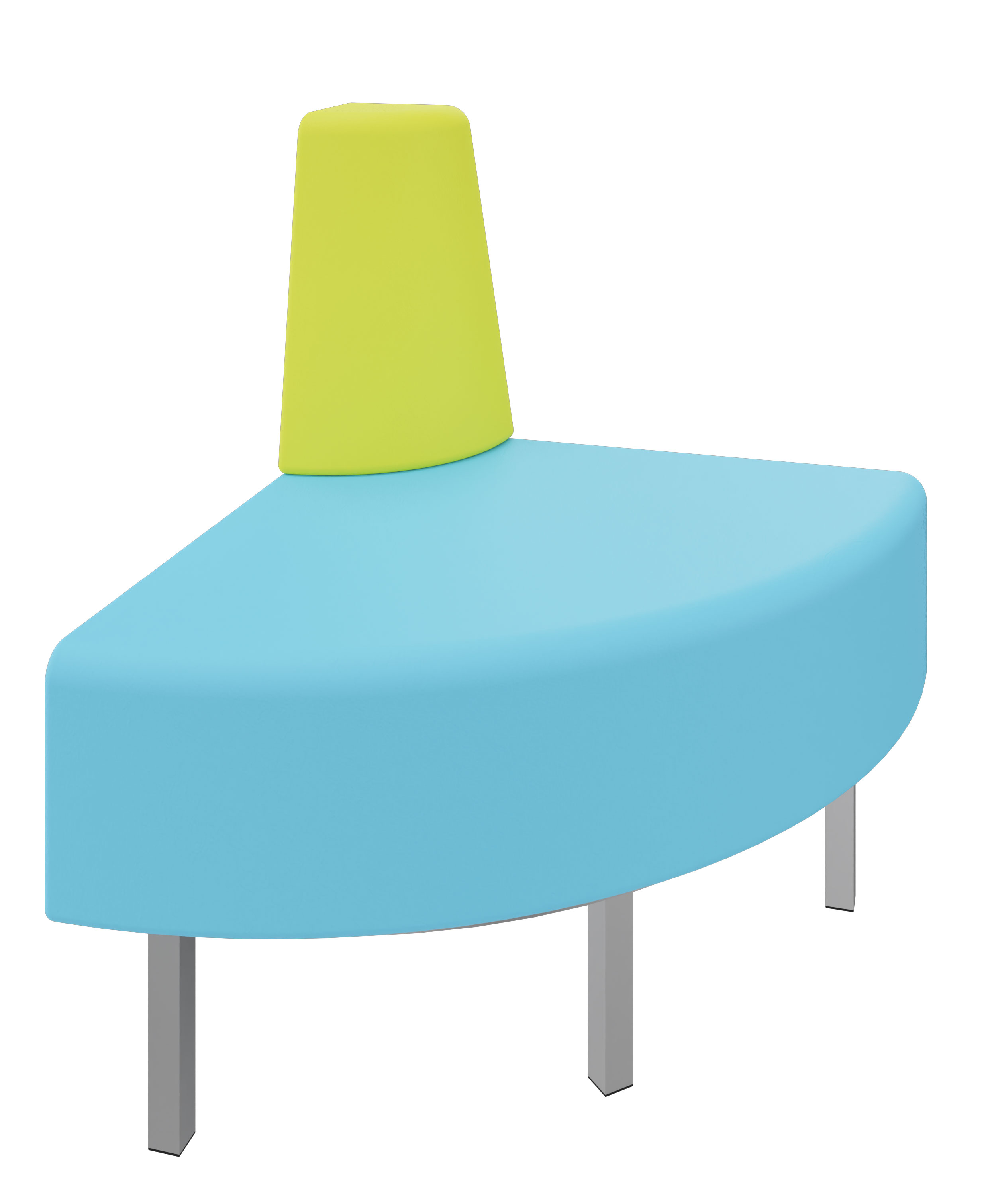 Litti Außeneckelement SOFTSKIN eisblau / hellgrün