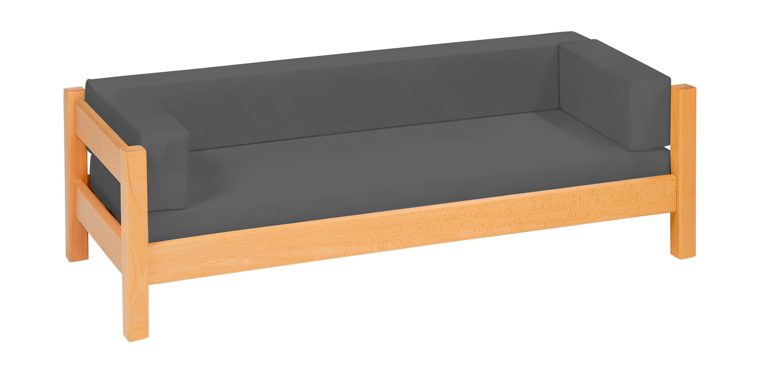 Krippensofa Softskin grau