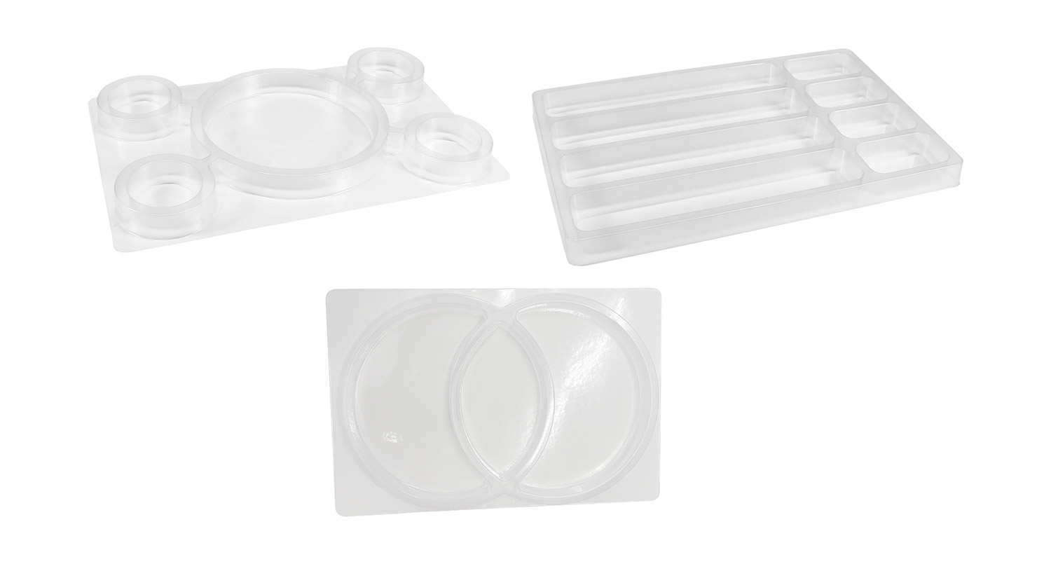 Sortiertabletts transparent