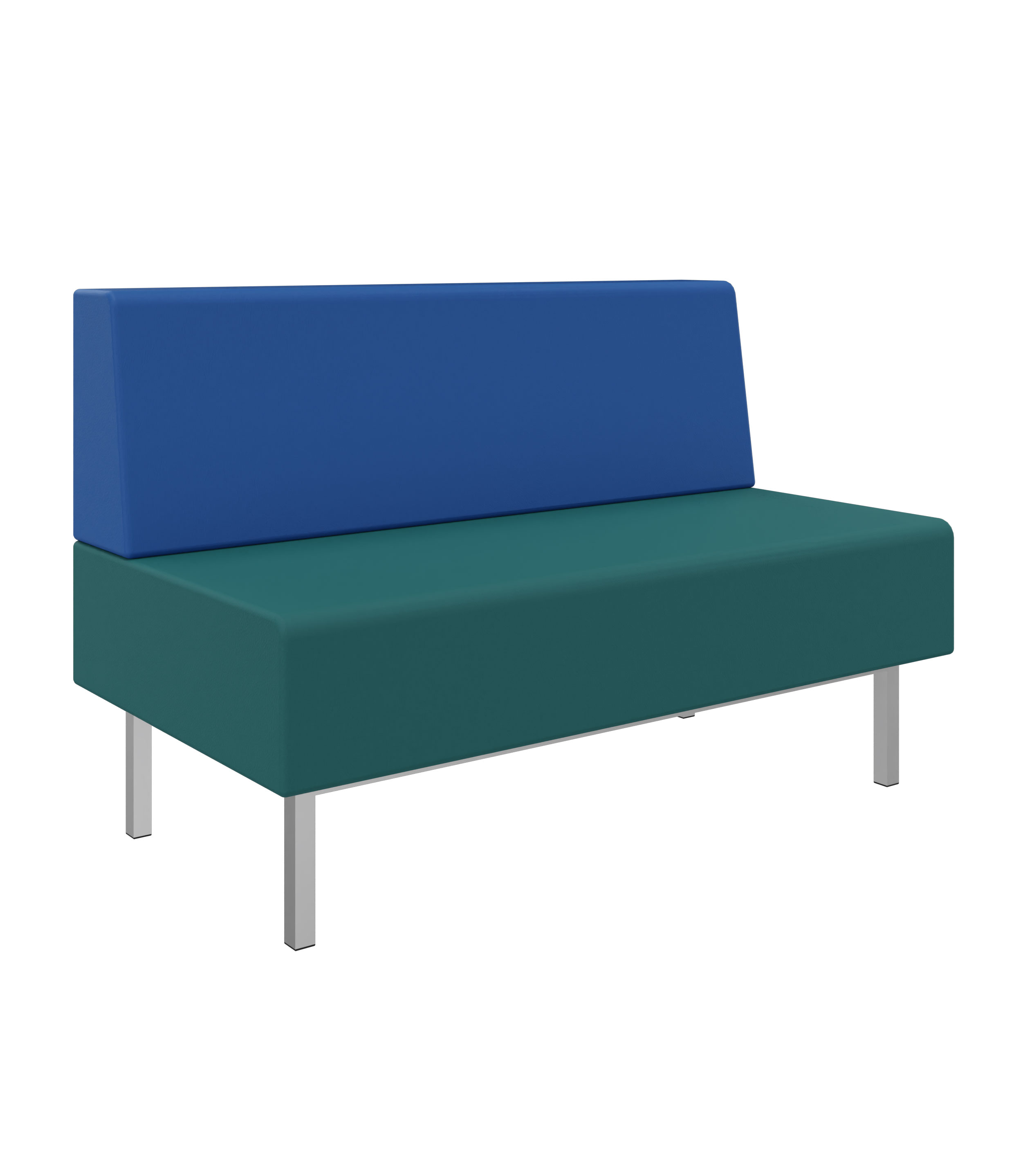 Litti Bank 2-Sitzer SOFTSKIN petrol / royalblau