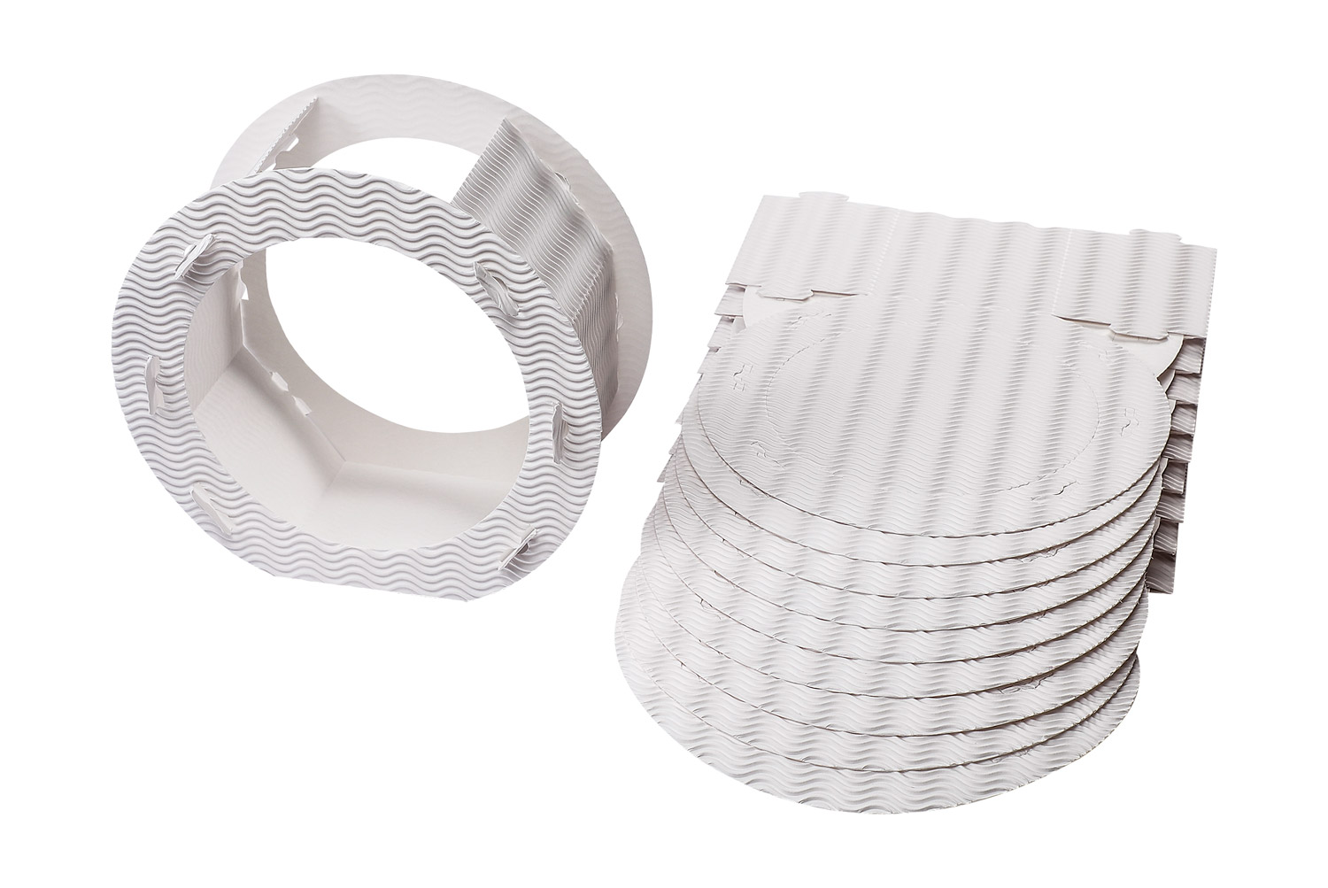 Laternenrohlinge Wellpappe, rund