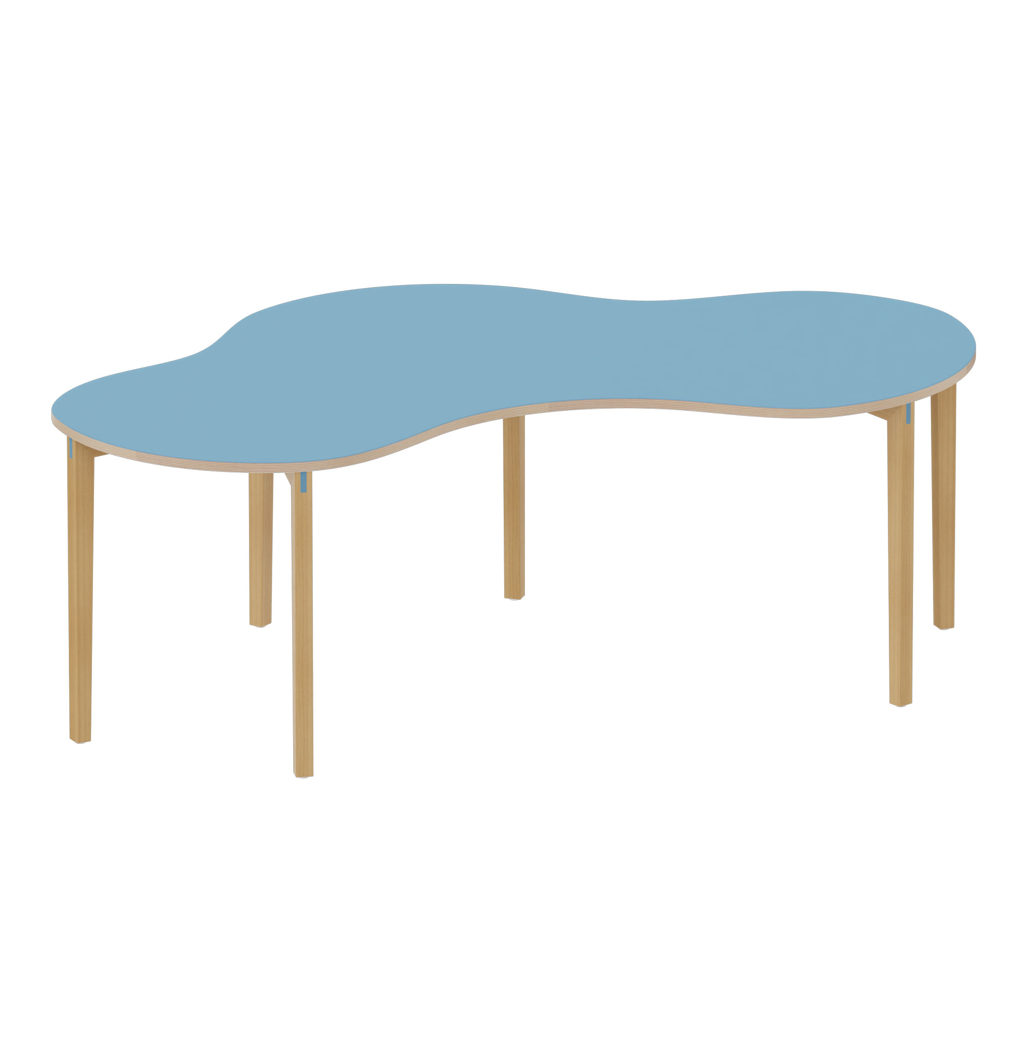 Tischplatte Doki-Station blau