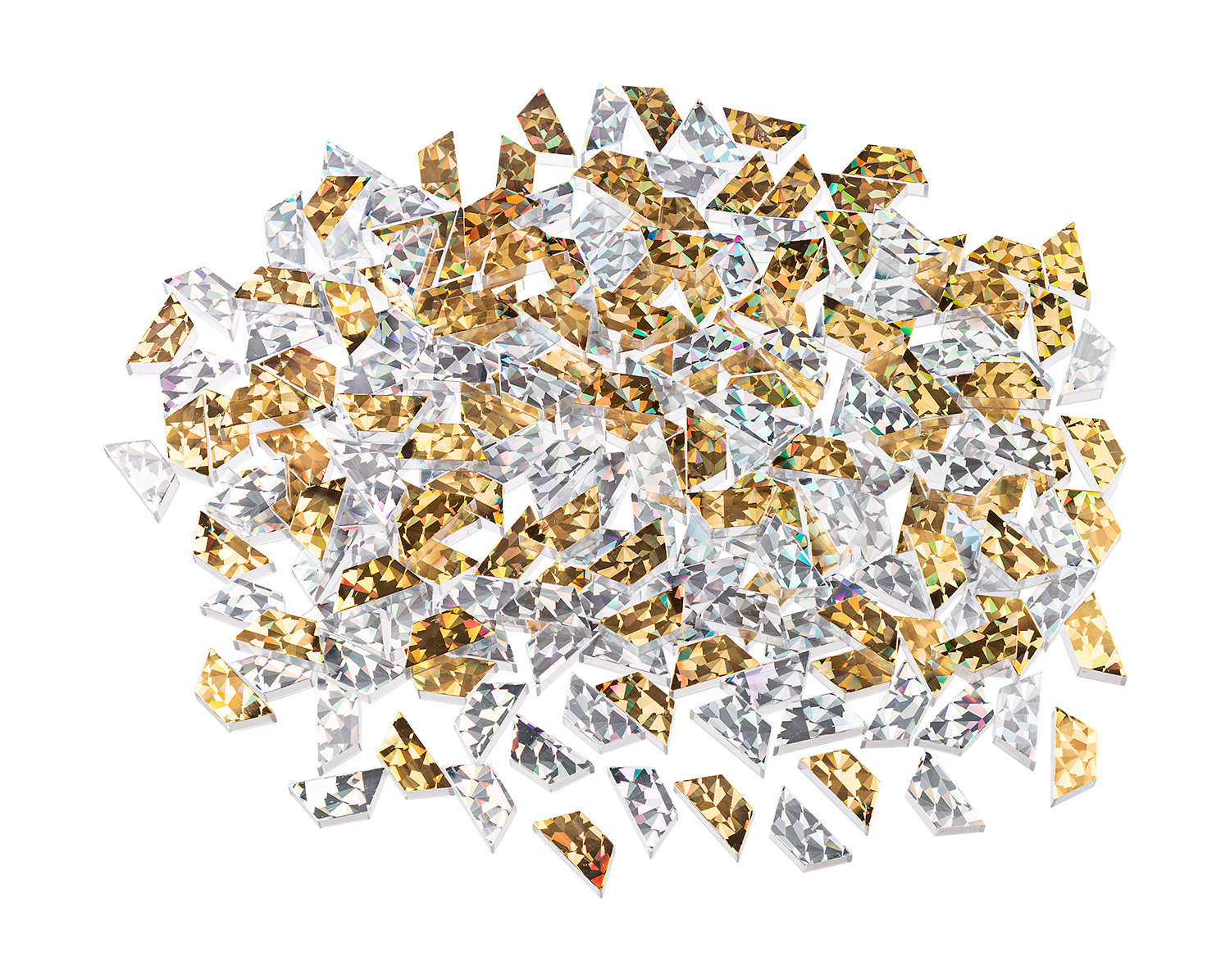 Glitzer Prismo und Trapeze Trapeze gold/silber