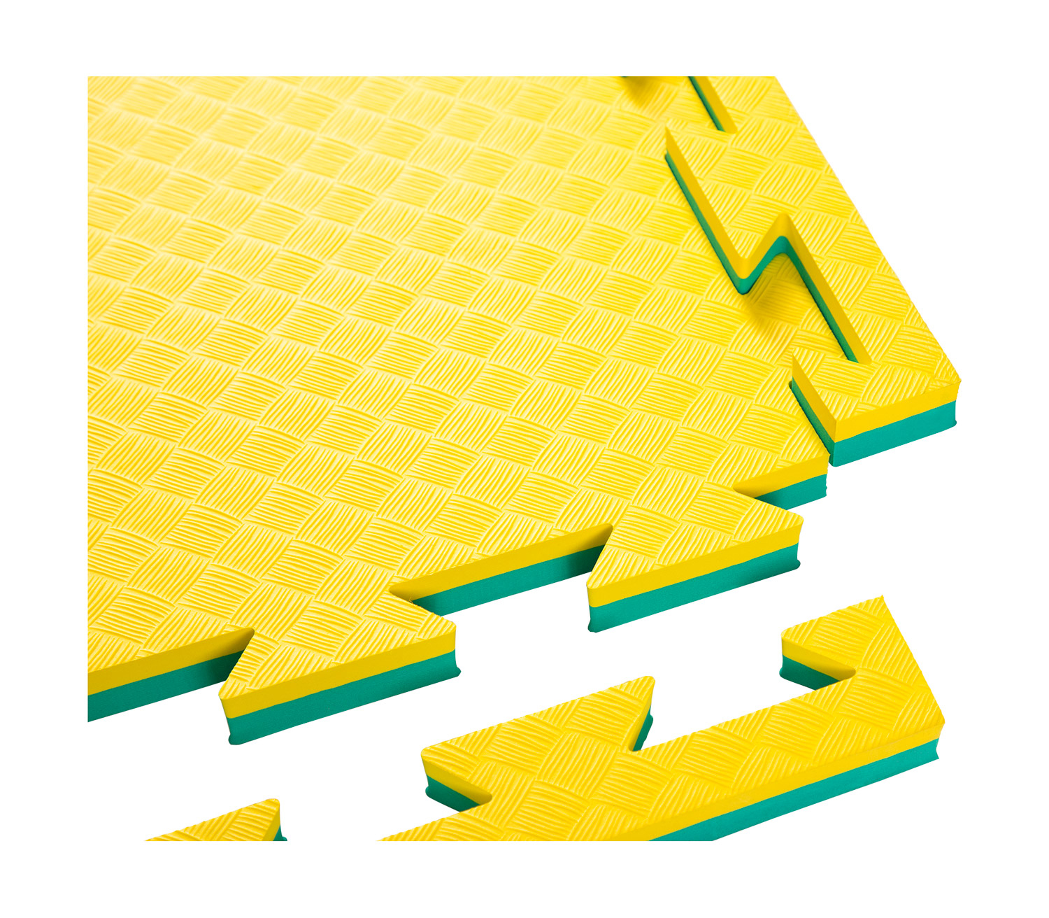 Puzzlematte Fallschutz gelb/grün