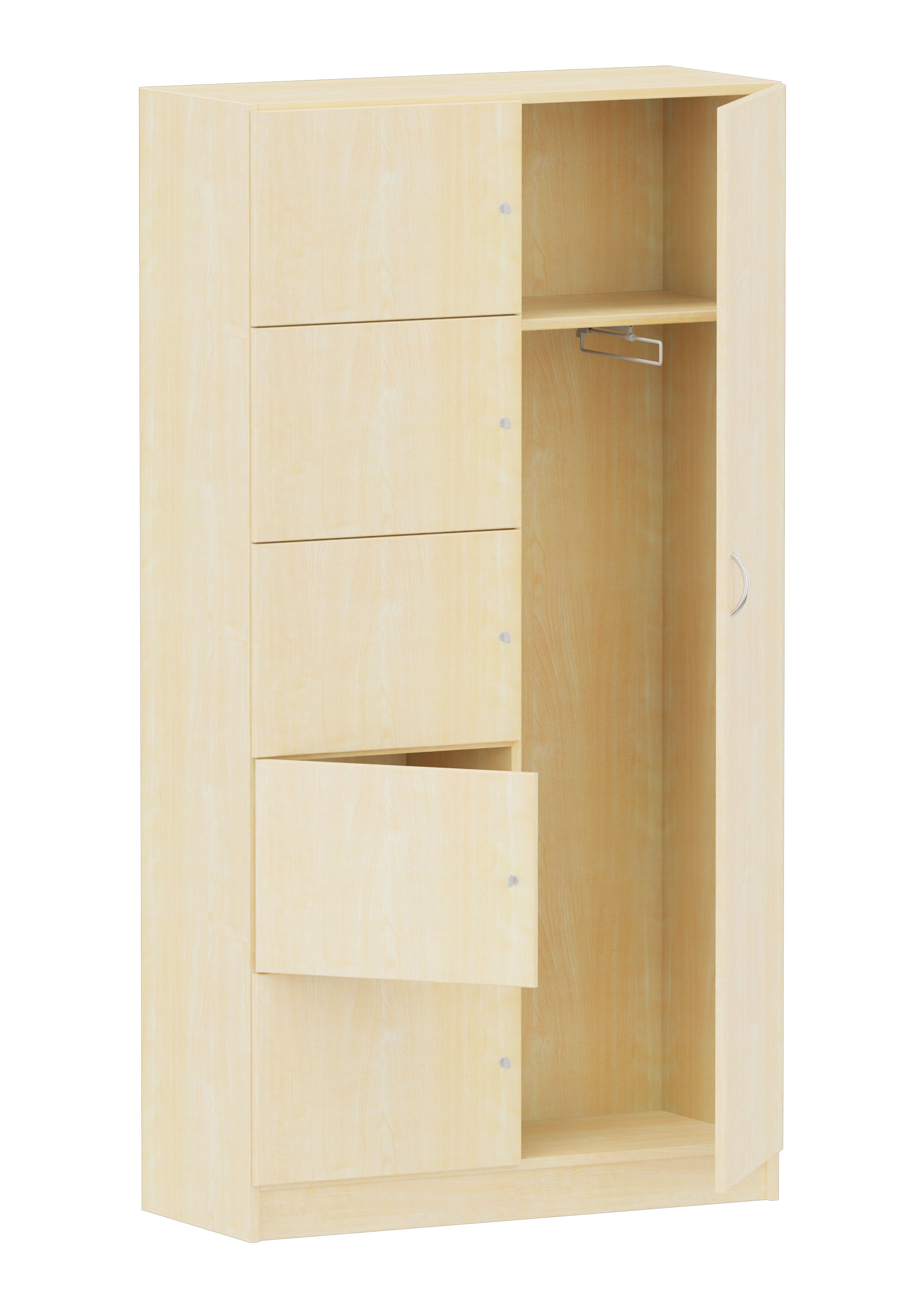 Kleider- und Personalschrank mit Wertfächern, Breite 100 cm