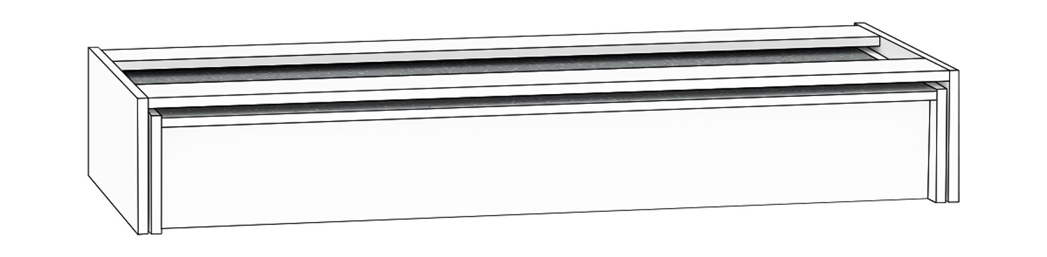 Podest für Unterschränke Hort Breite 150 cm, weiß